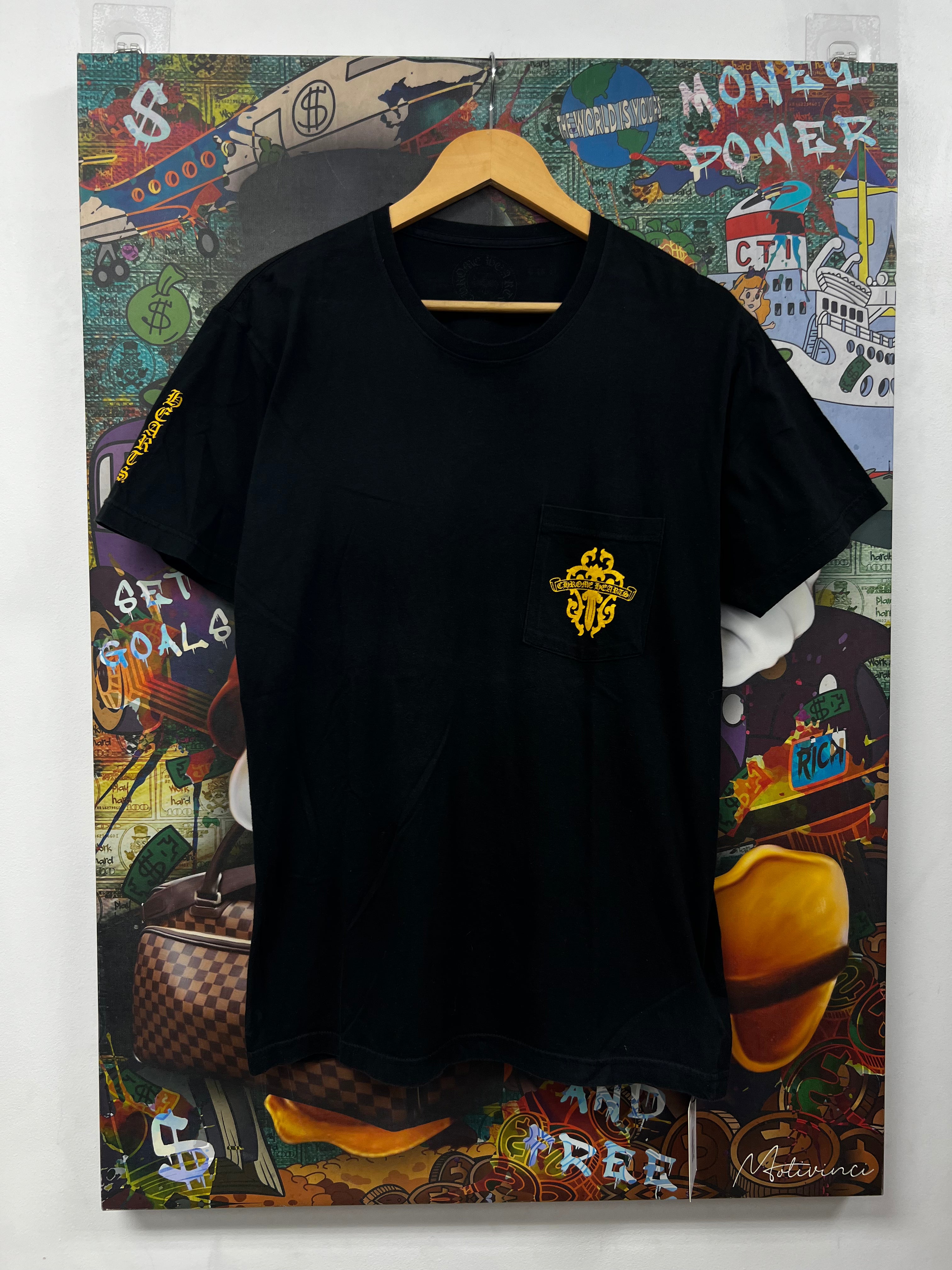 Chrome  Hearts Black Yellow Dagger Tee
