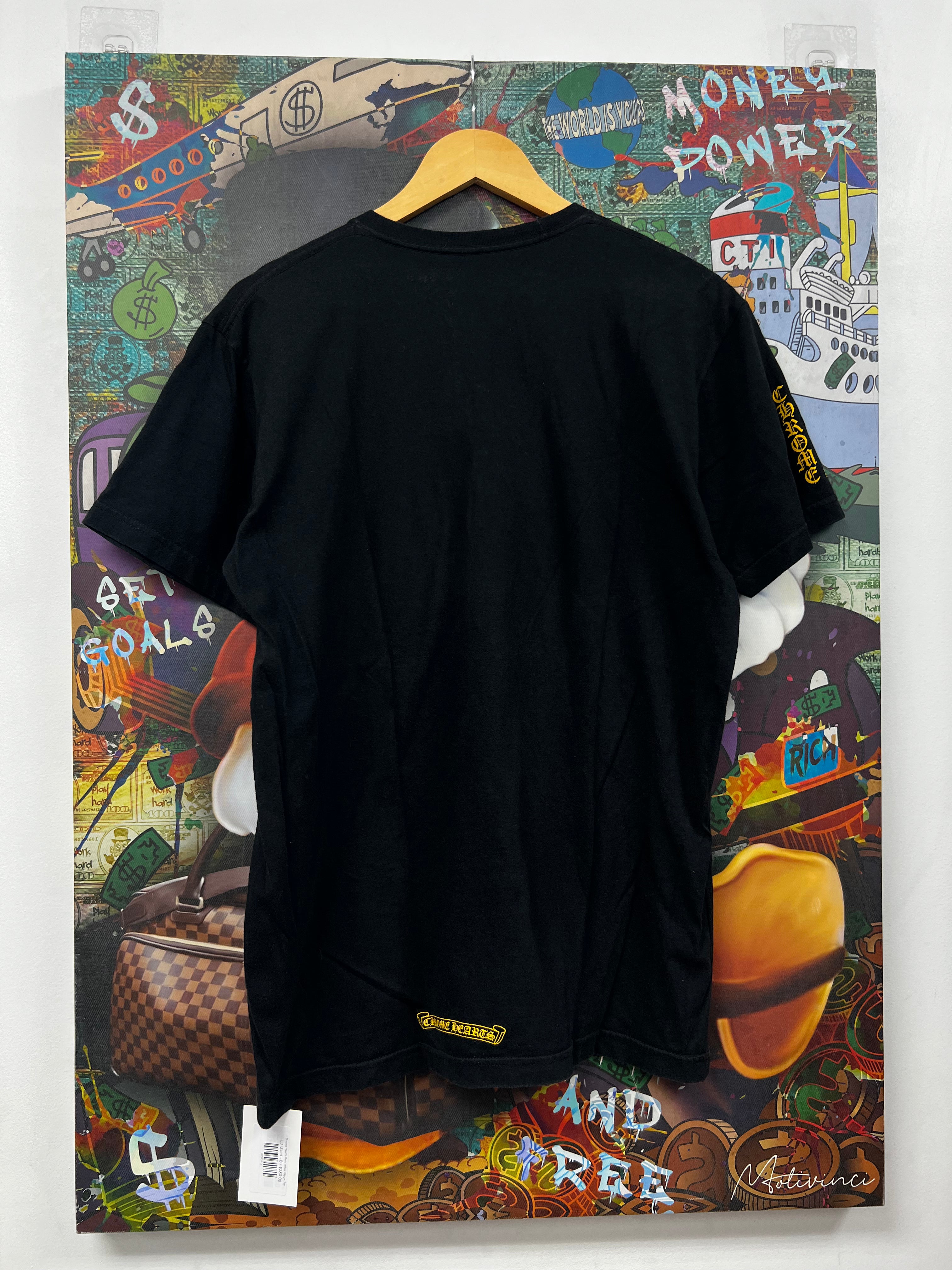 Chrome  Hearts Black Yellow Dagger Tee