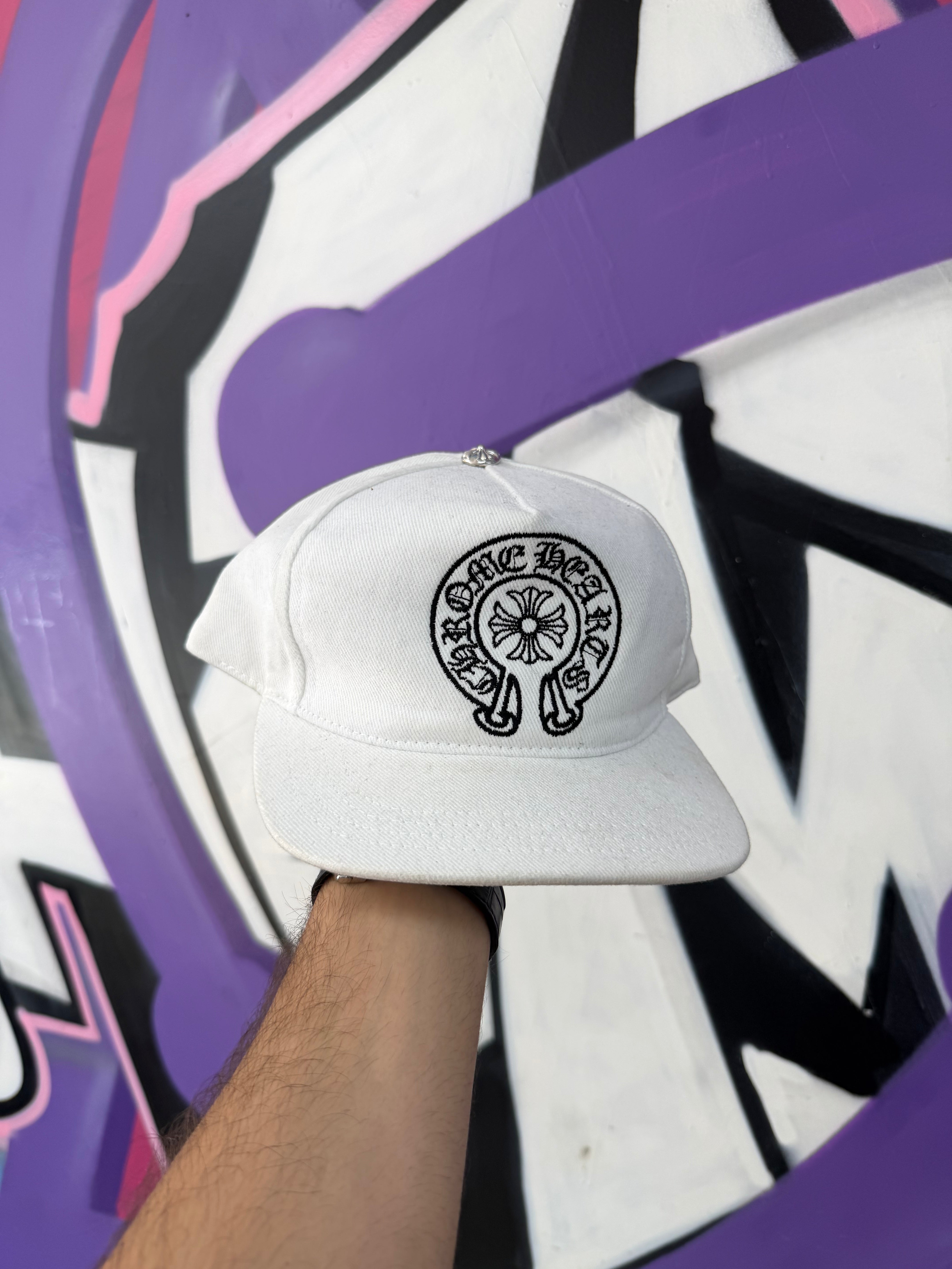 Chrome Hearts White Horseshoe Hat