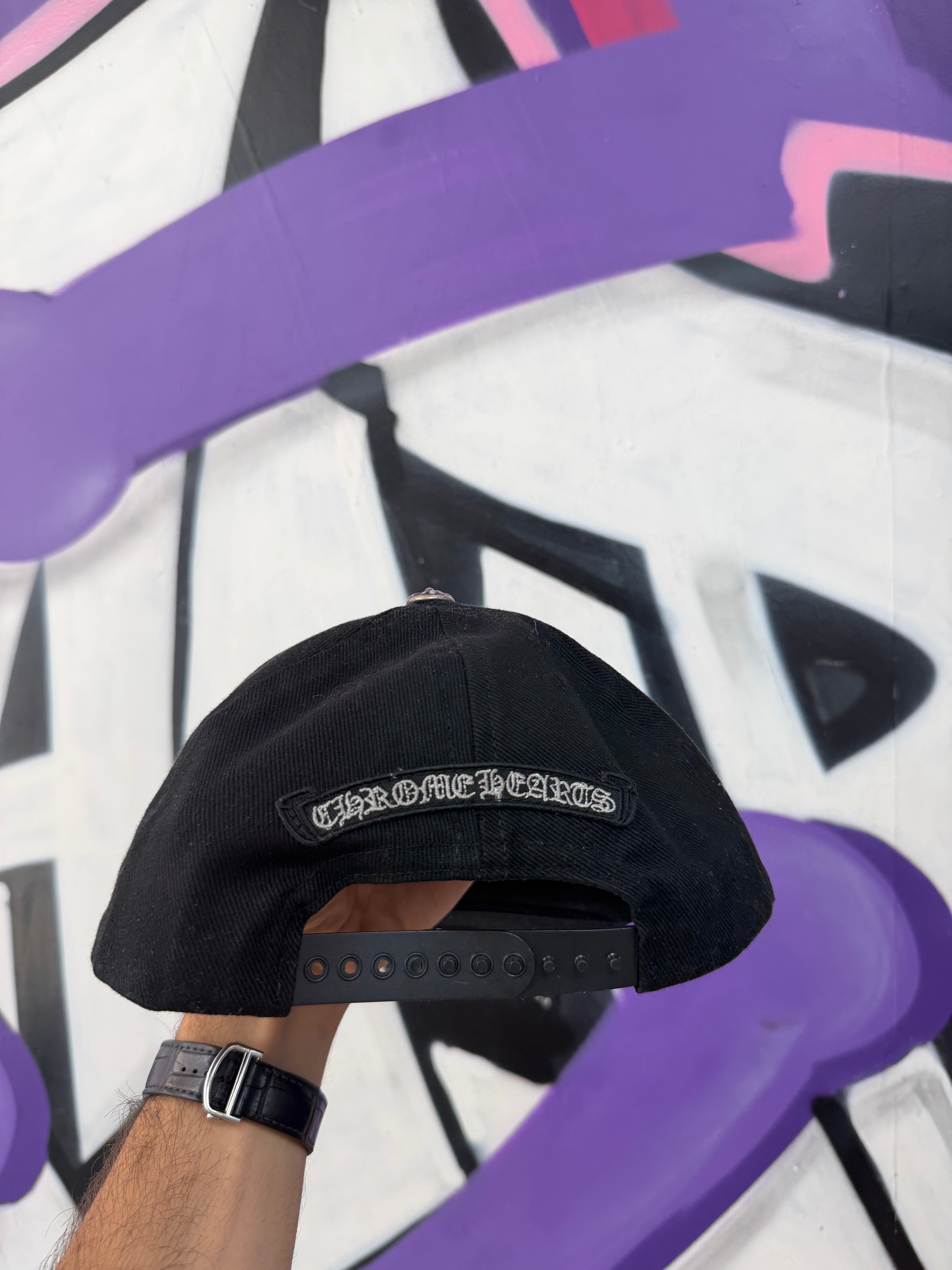 Chrome  Hearts Black Tonal Cross Hat
