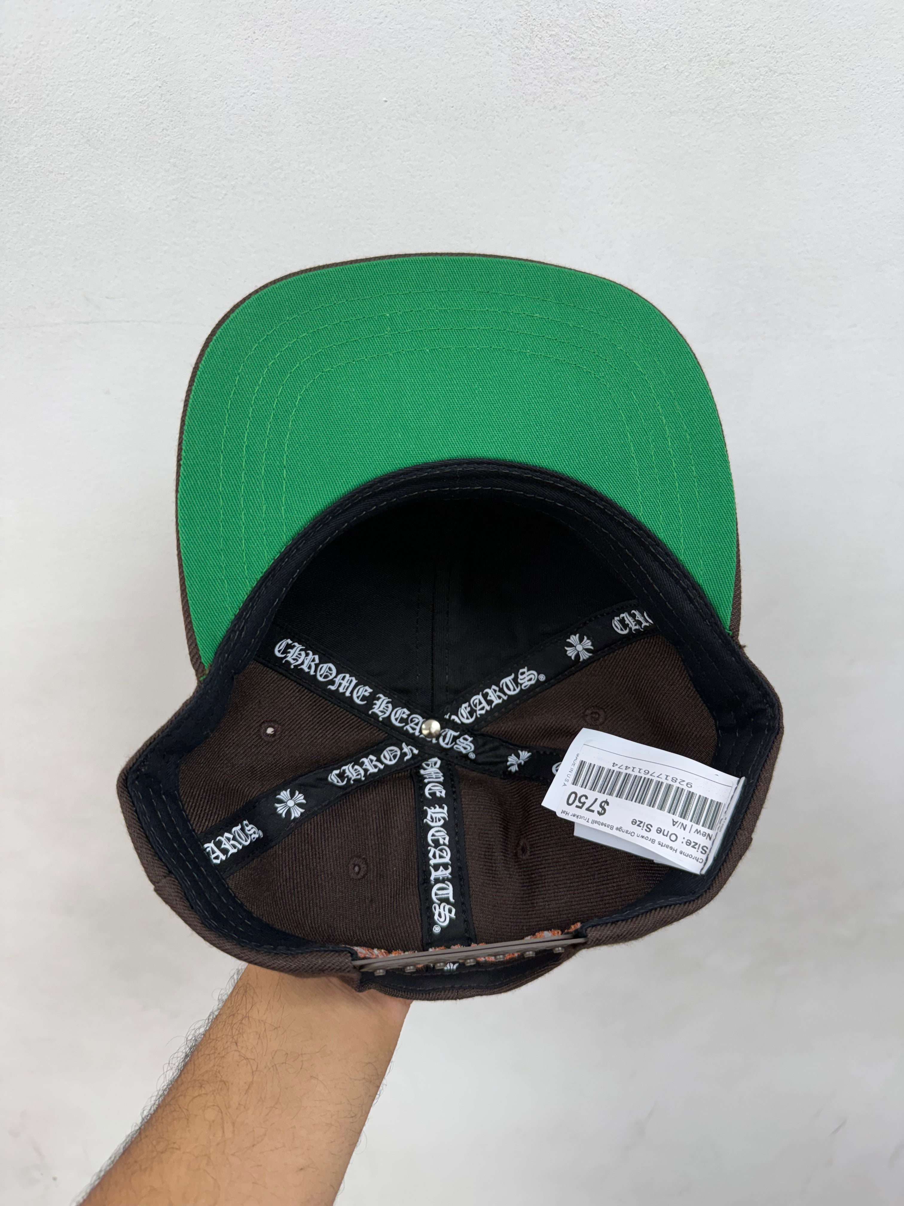 Chrome Hearts Brown Orange Baseball Trucker Hat