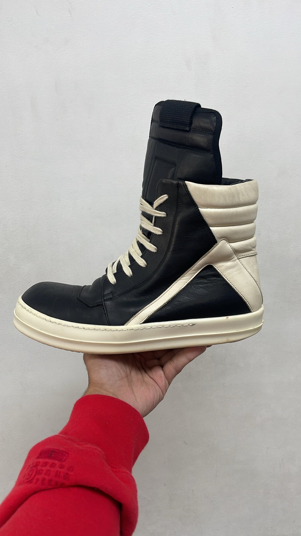 Rick Owens Black Geobasket Sneakers
