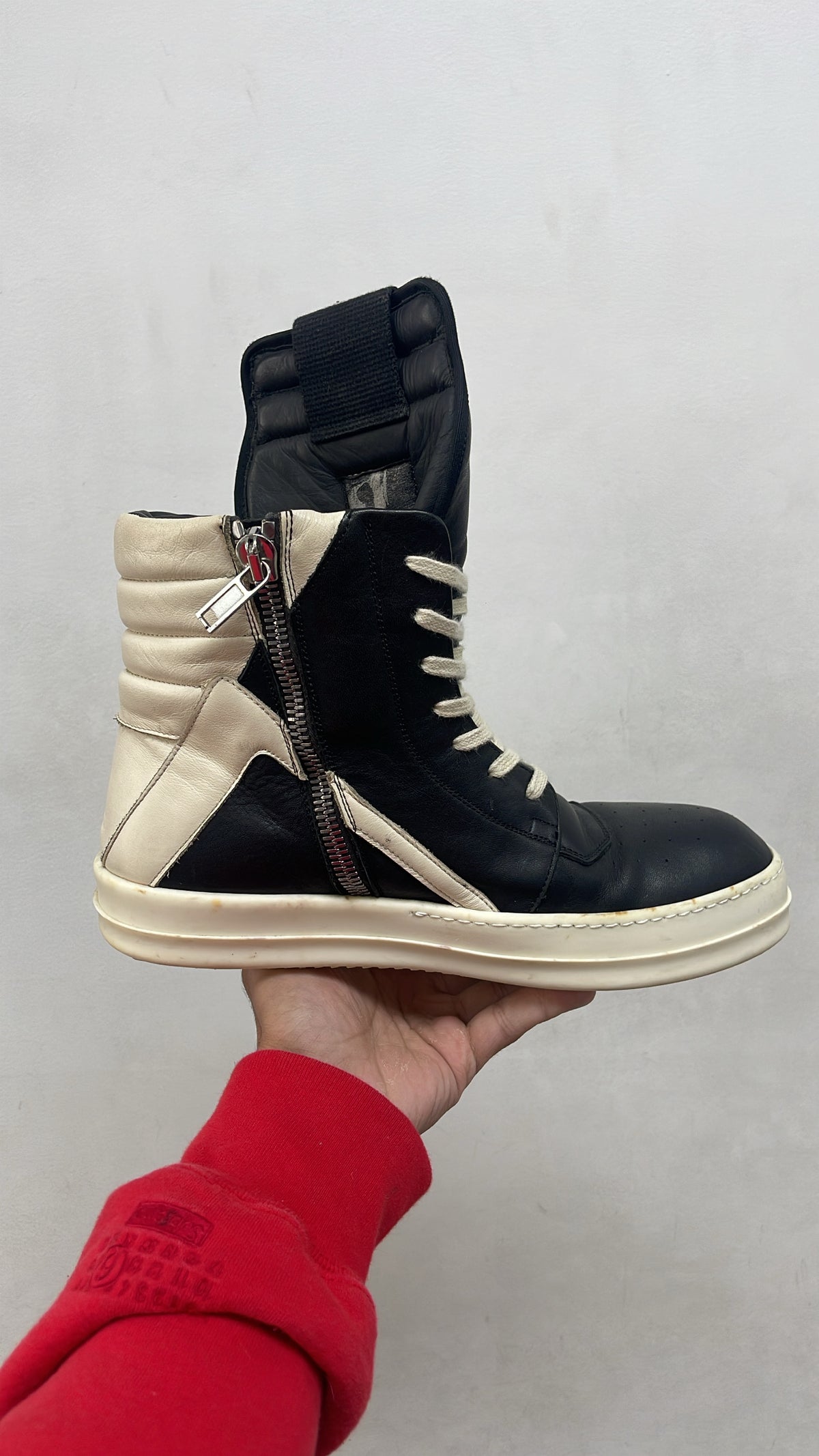 Rick Owens Black Geobasket Sneakers