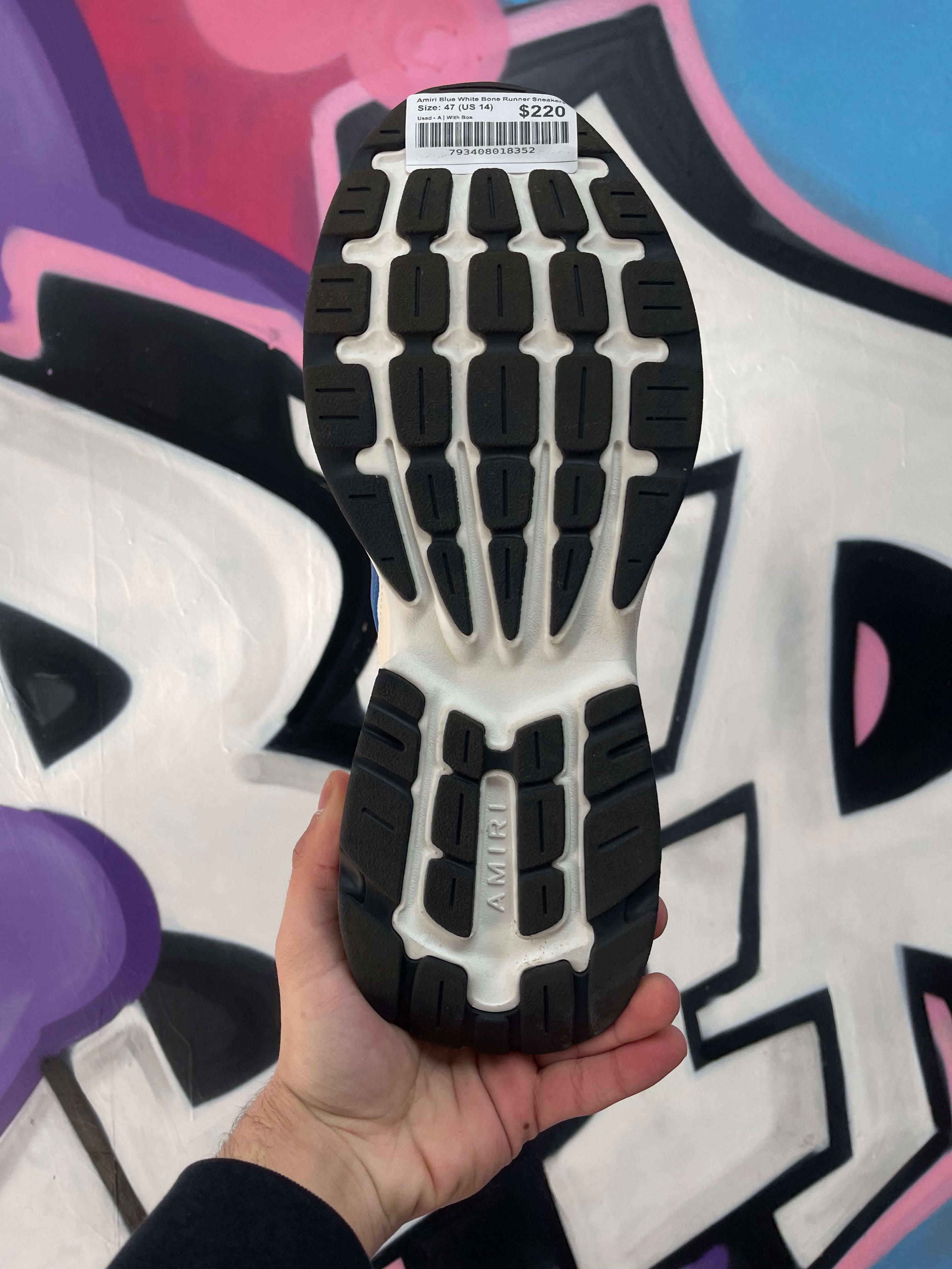 Amiri Blue White Bone Runner Sneakers