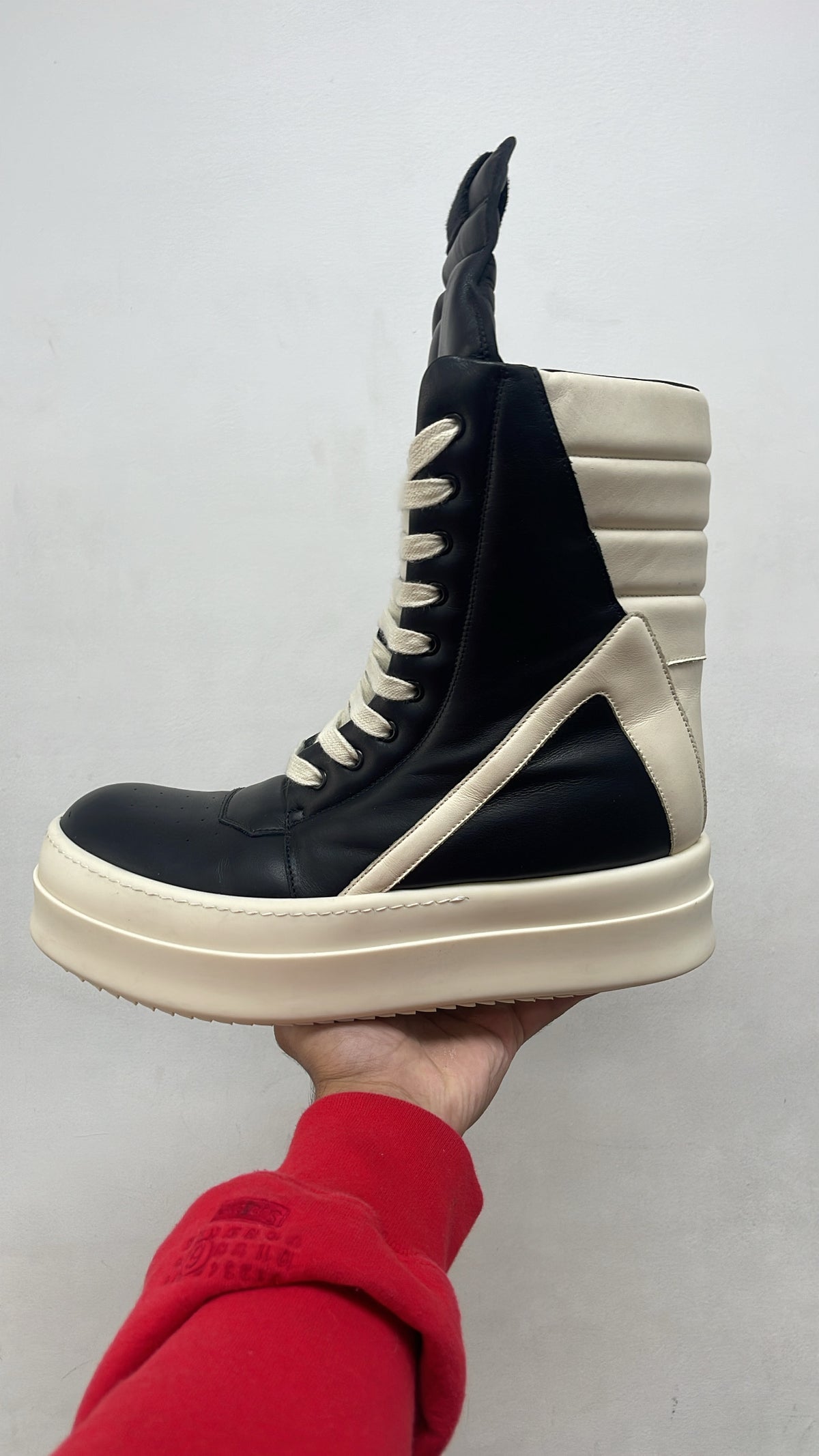 Rick Owens Black Mega Geobasket Sneakers