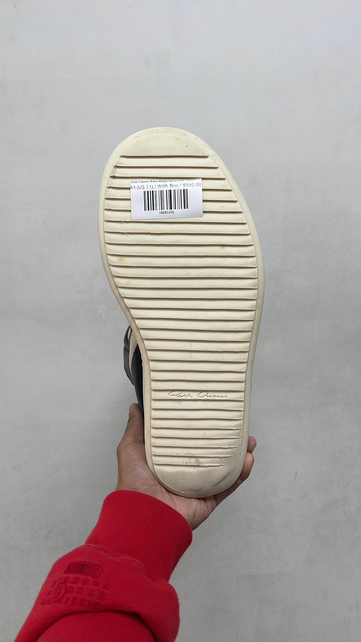 Rick Owens Black Mega Geobasket Sneakers