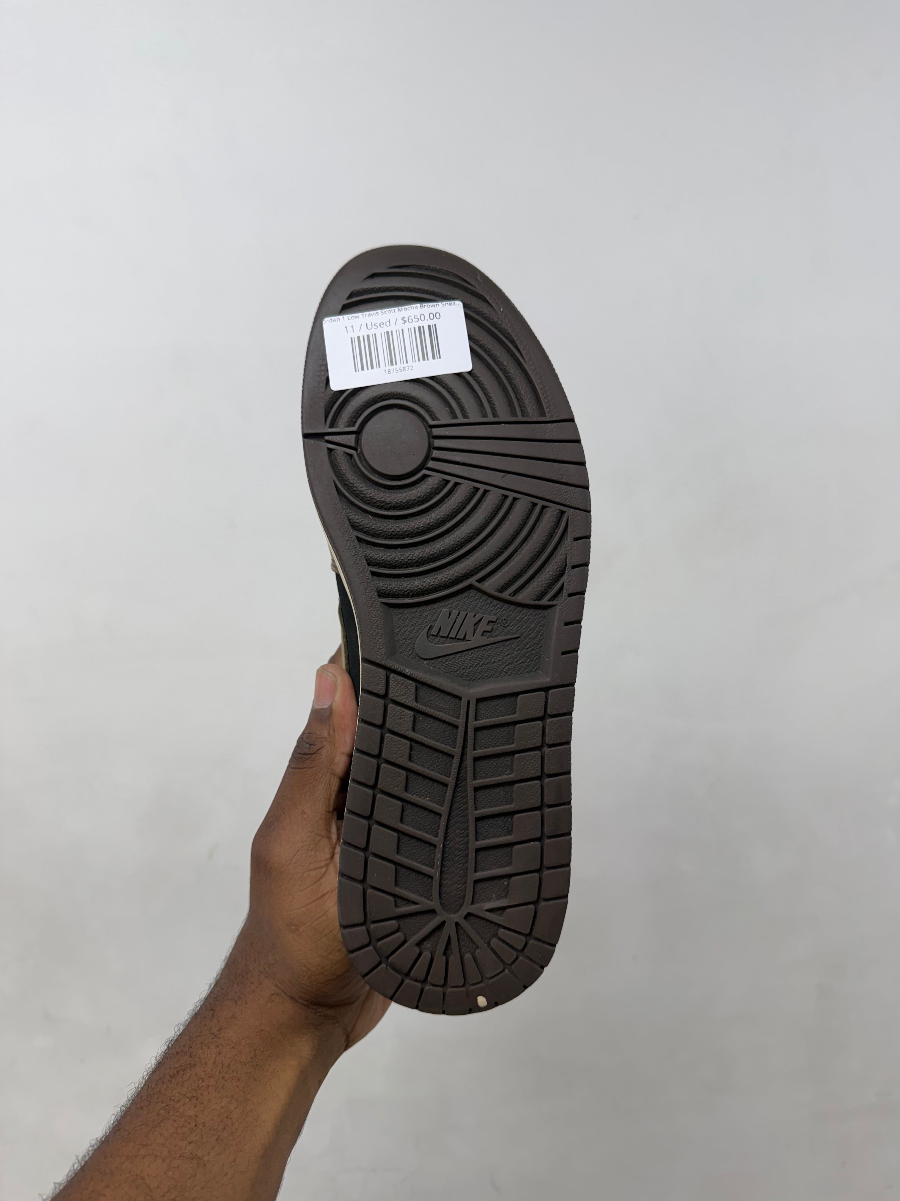 Jordan 1 Low Travis Scott Mocha Brown Sneakers