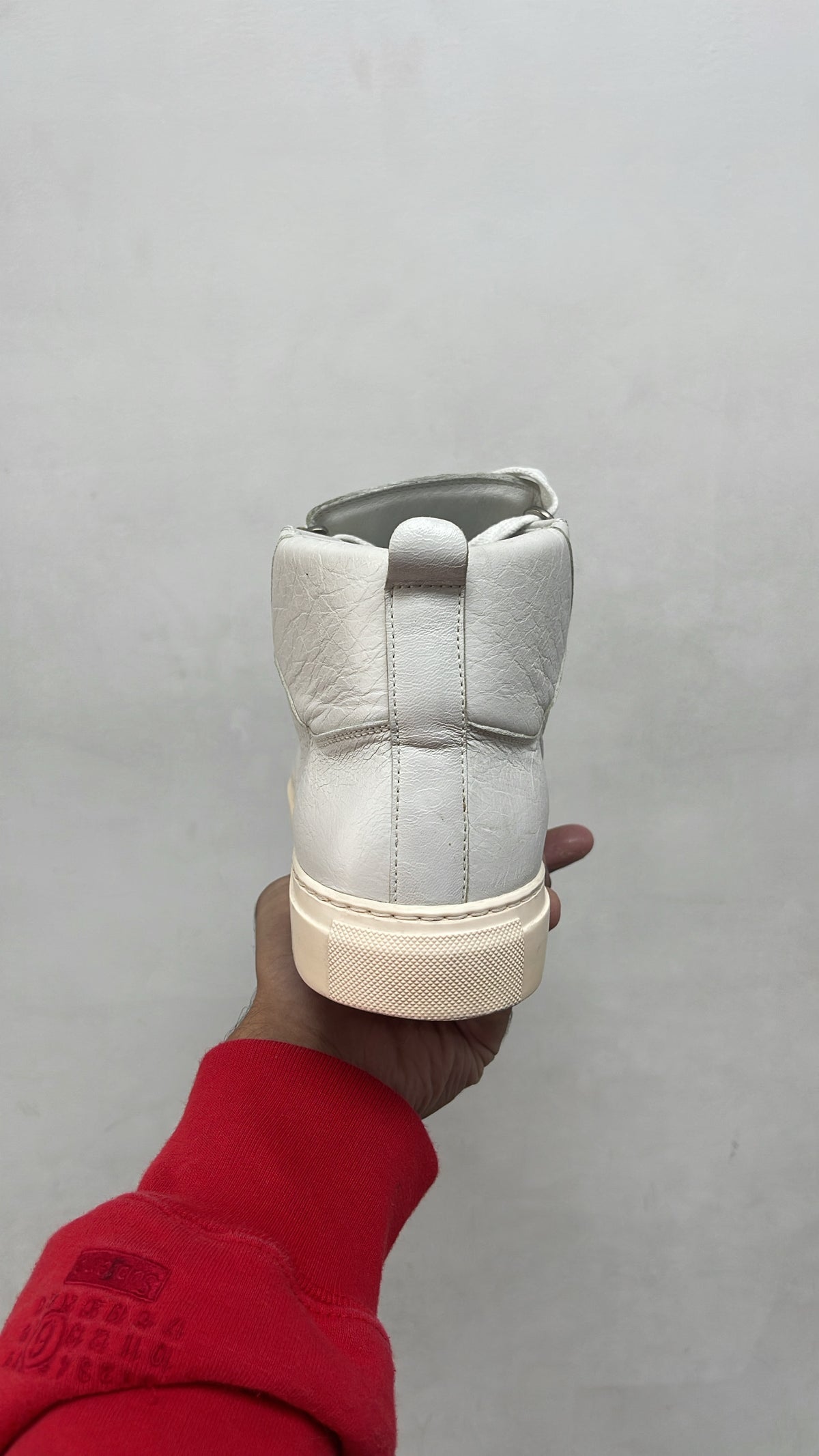 Balenciaga White Cream Arena Sneakers