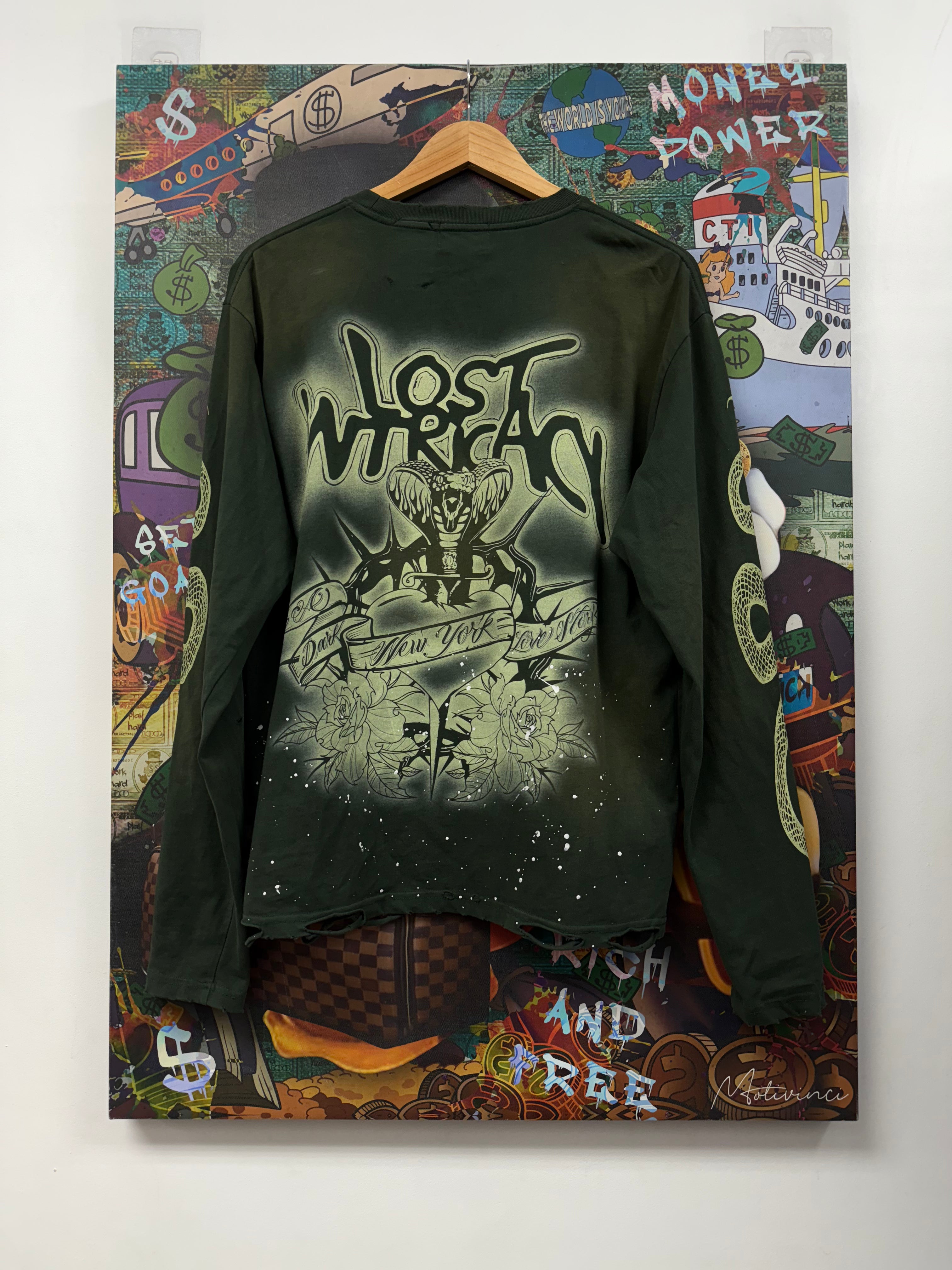 Lost Intricacy Green Angel Long Sleeve