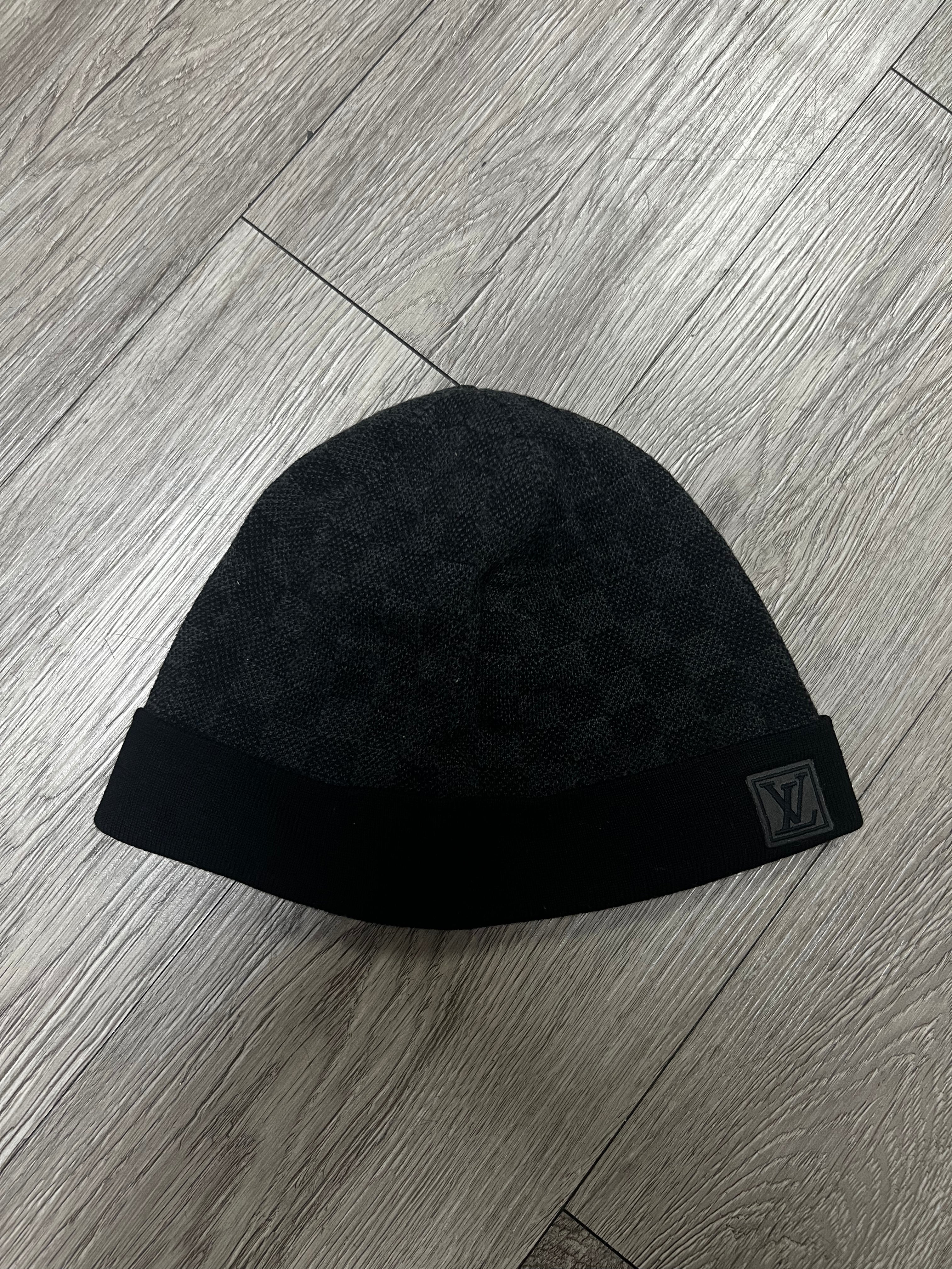 Louis Vuitton Black Damier Beanie