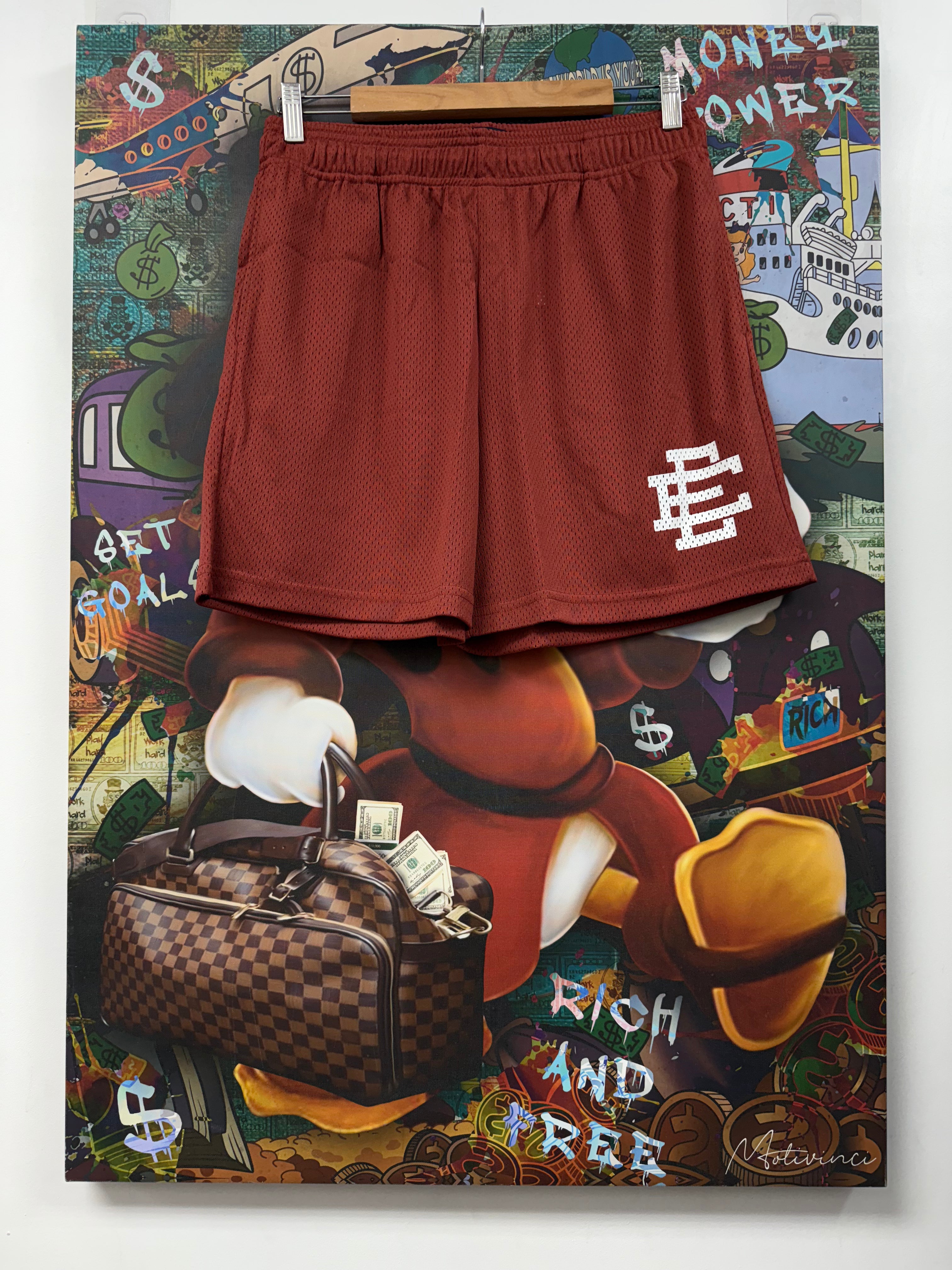 Eric Emanuel Cinnabar White Shorts