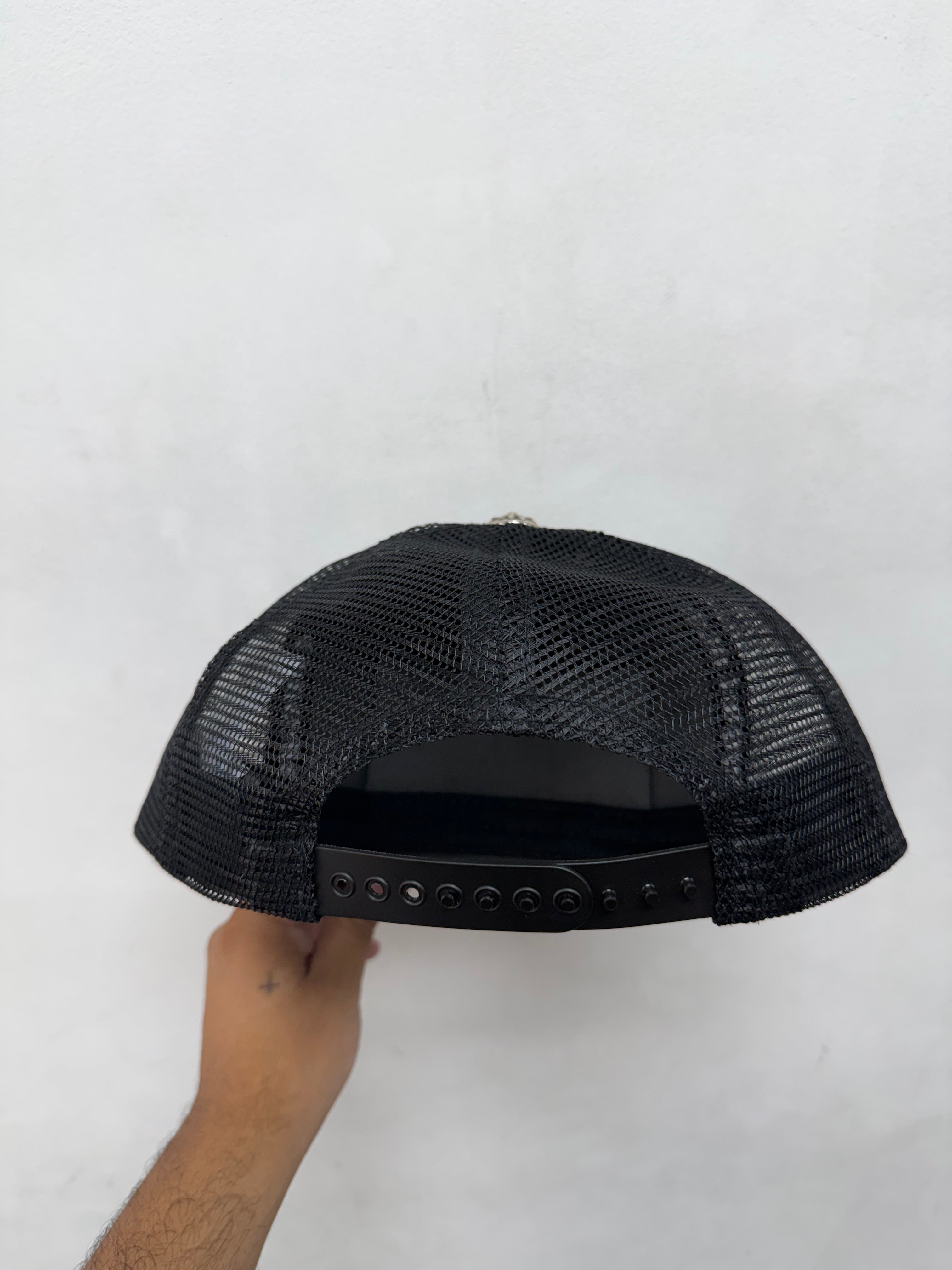 Chrome Hearts Black CH Paris Trucker Hat