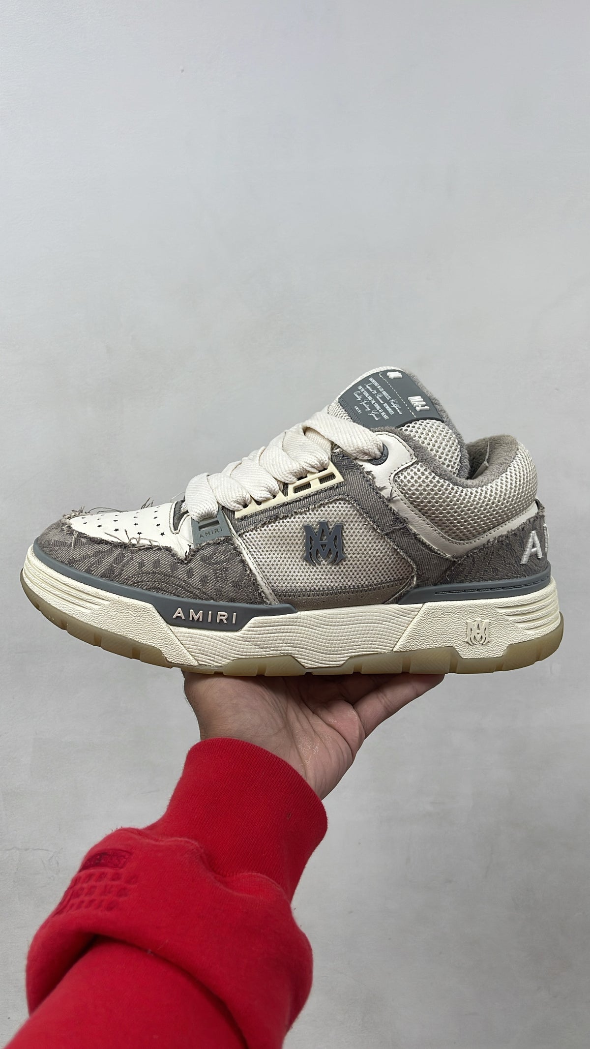 Amiri Tan Paisley MA-1 Sneakers