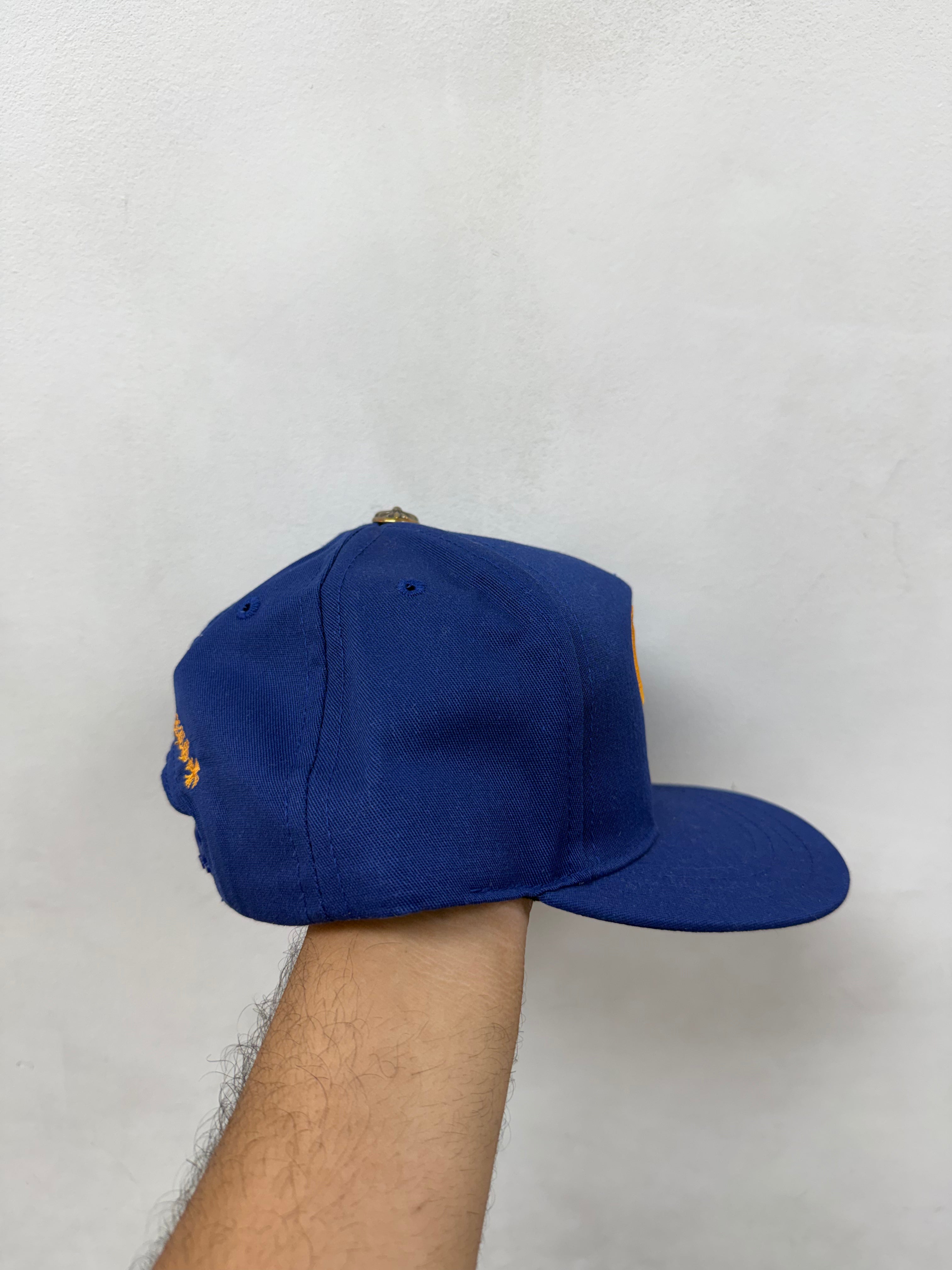 Chrome Hearts Blue Gold CH Baseball Trucker Hat