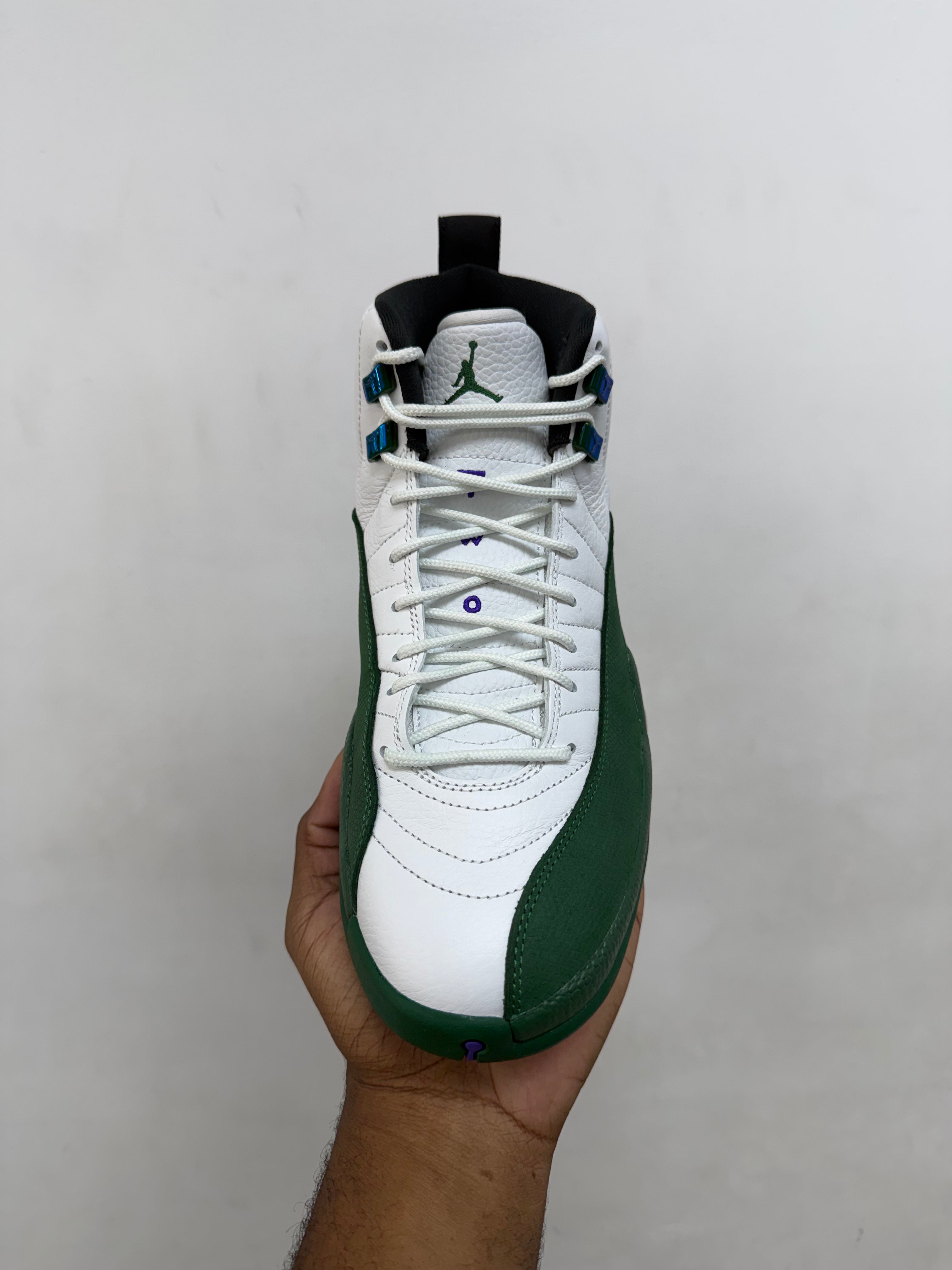Jordan 12 Buck Green Sneakers