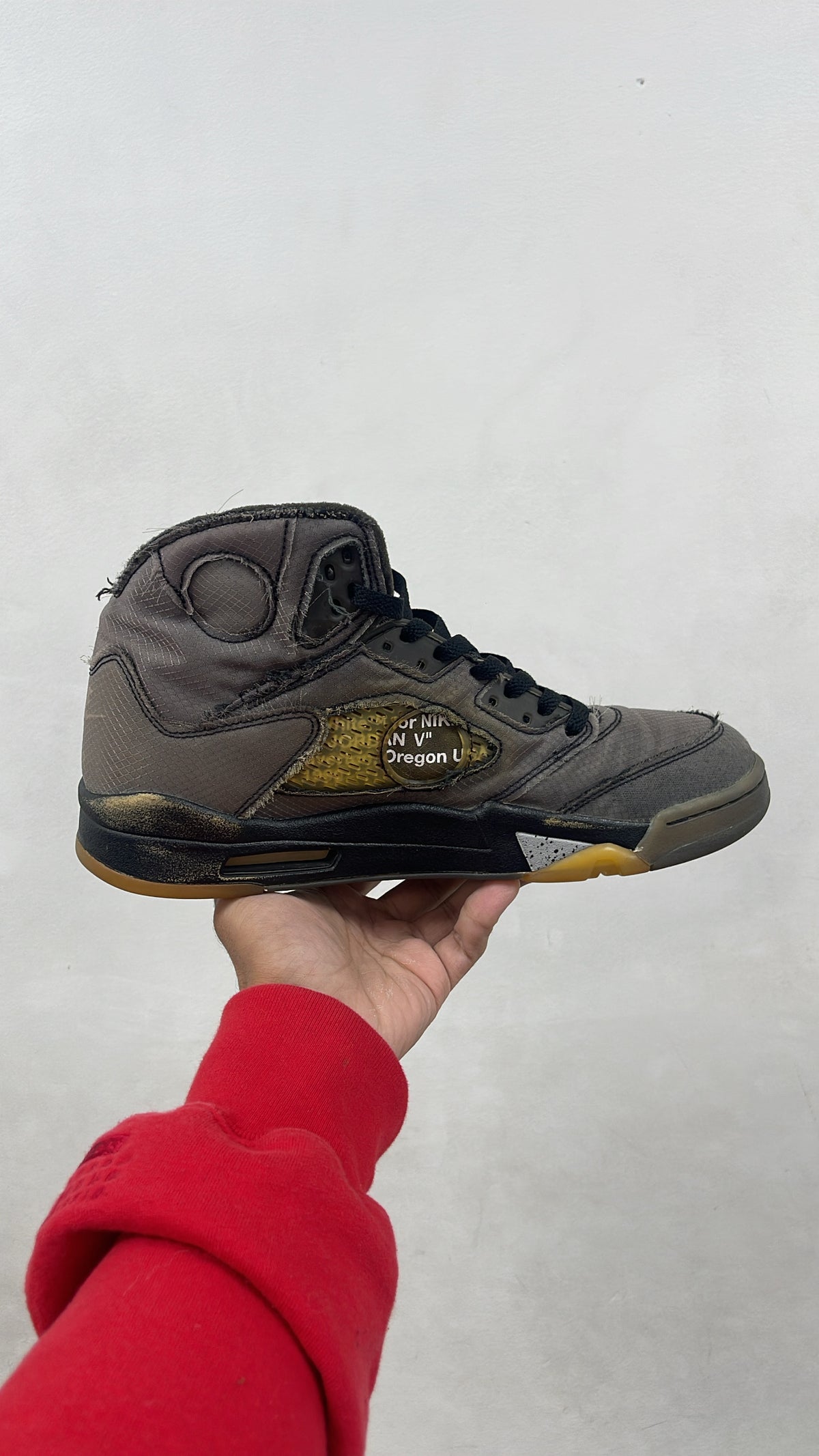 Jordan 5 Off White Muslin Sneakers