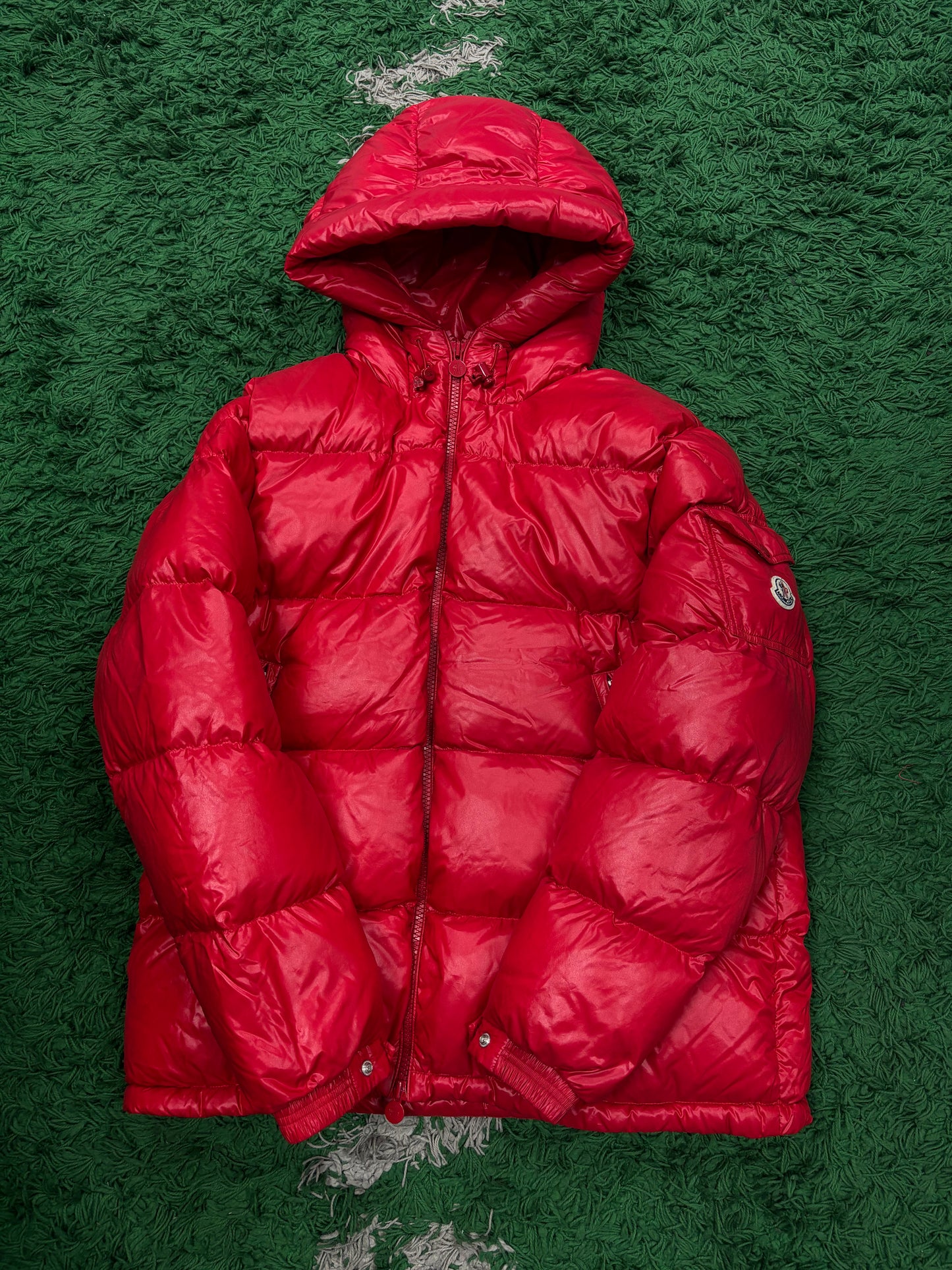 Moncler Ecrins Puffer Jacket Red Used 6