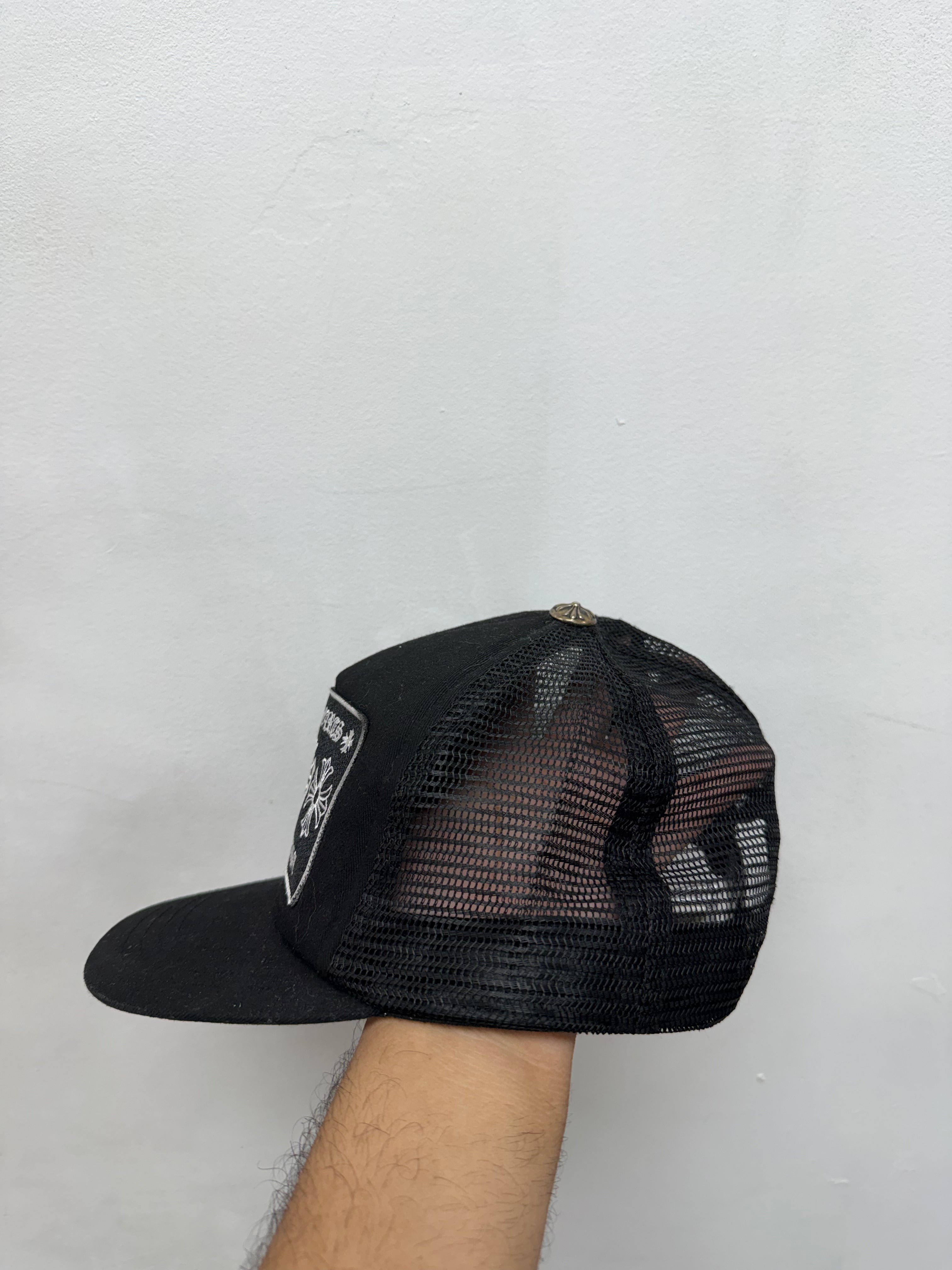 Chrome Hearts Black CH Hollywood Star Trucker Hat