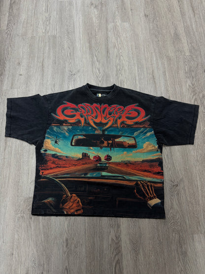 Godspeed On The Run Tee Black Wash New (XS-XXL)