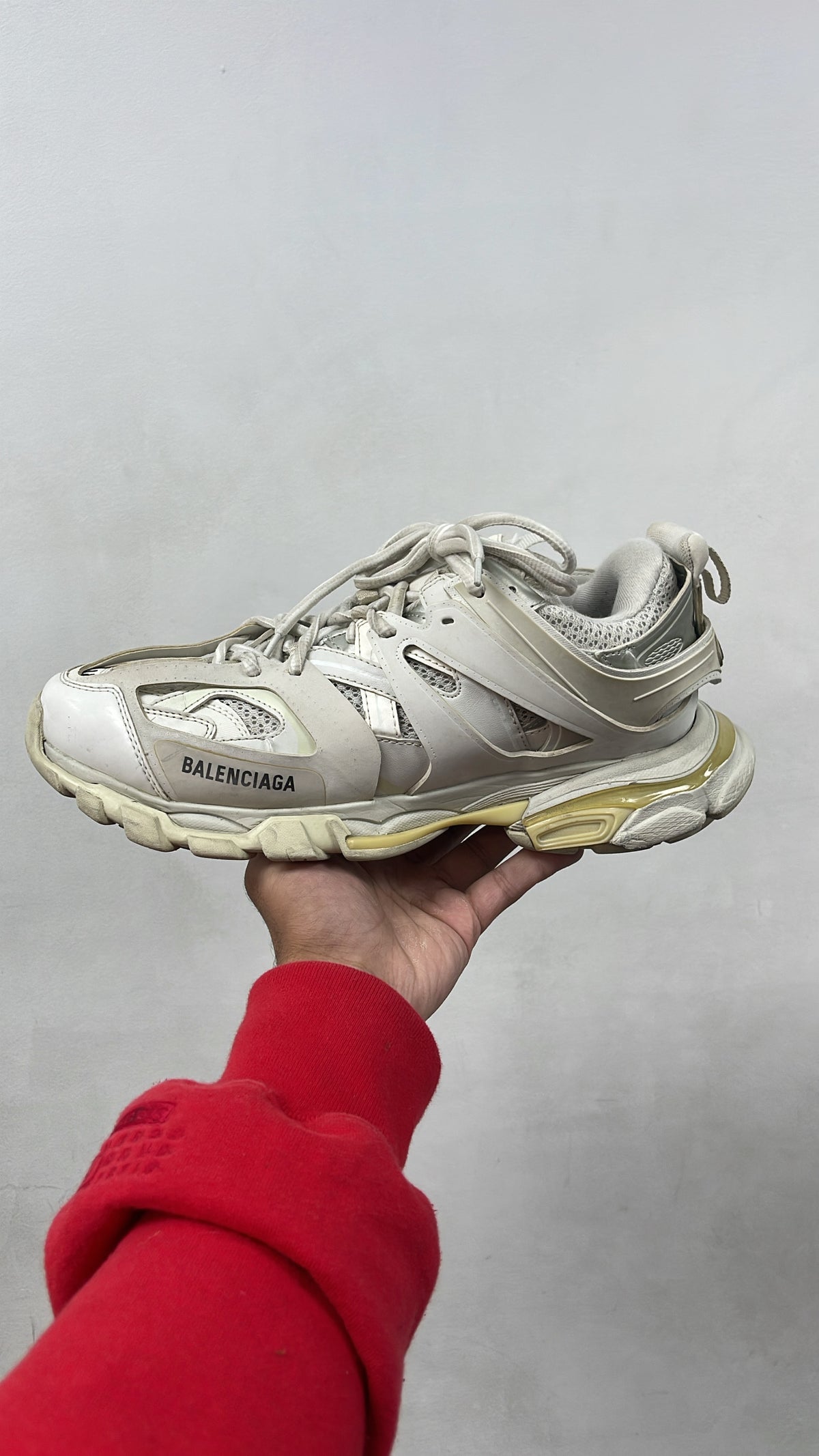 Balenciaga White White Track Runner Sneakers