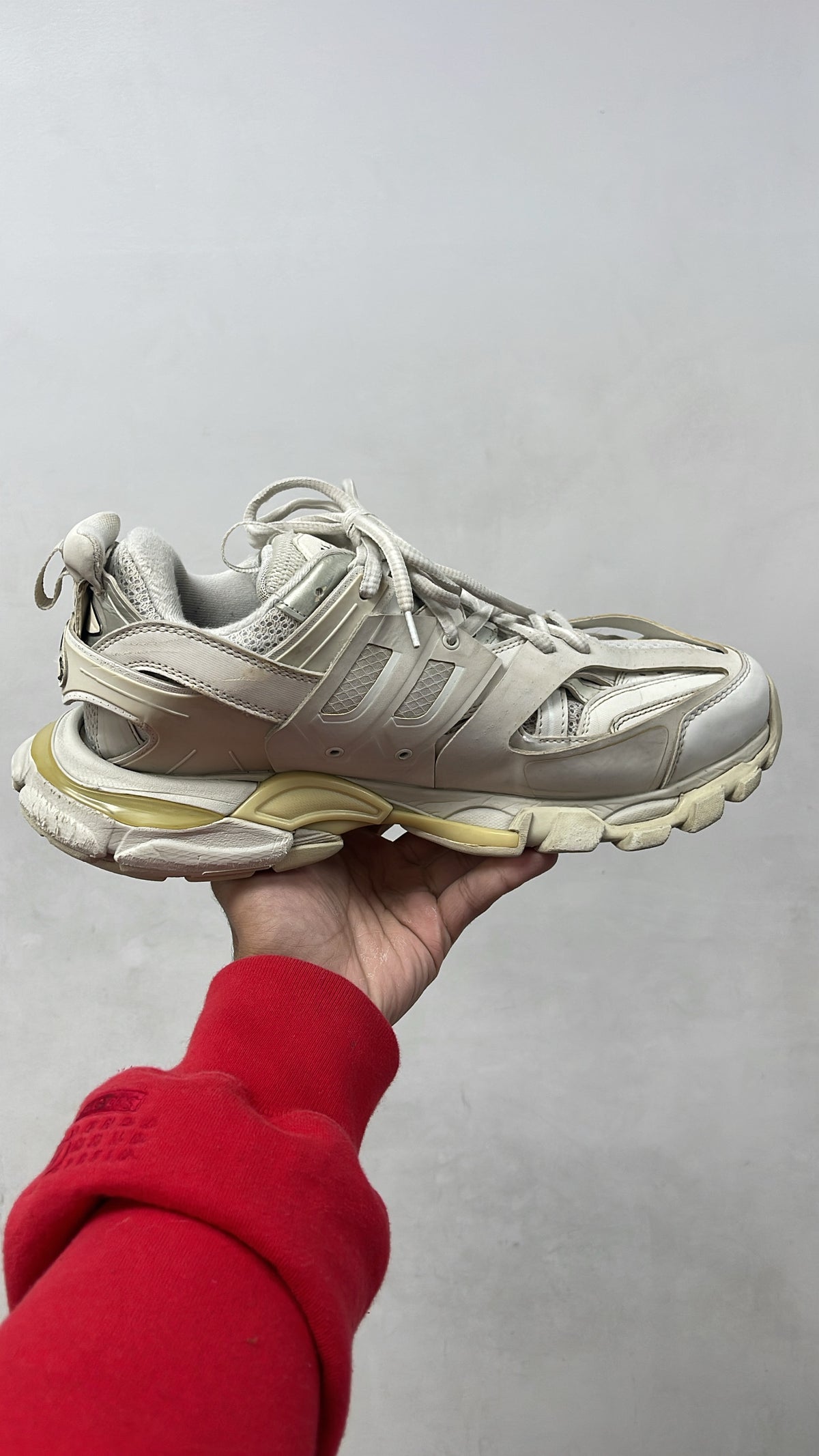 Balenciaga White White Track Runner Sneakers