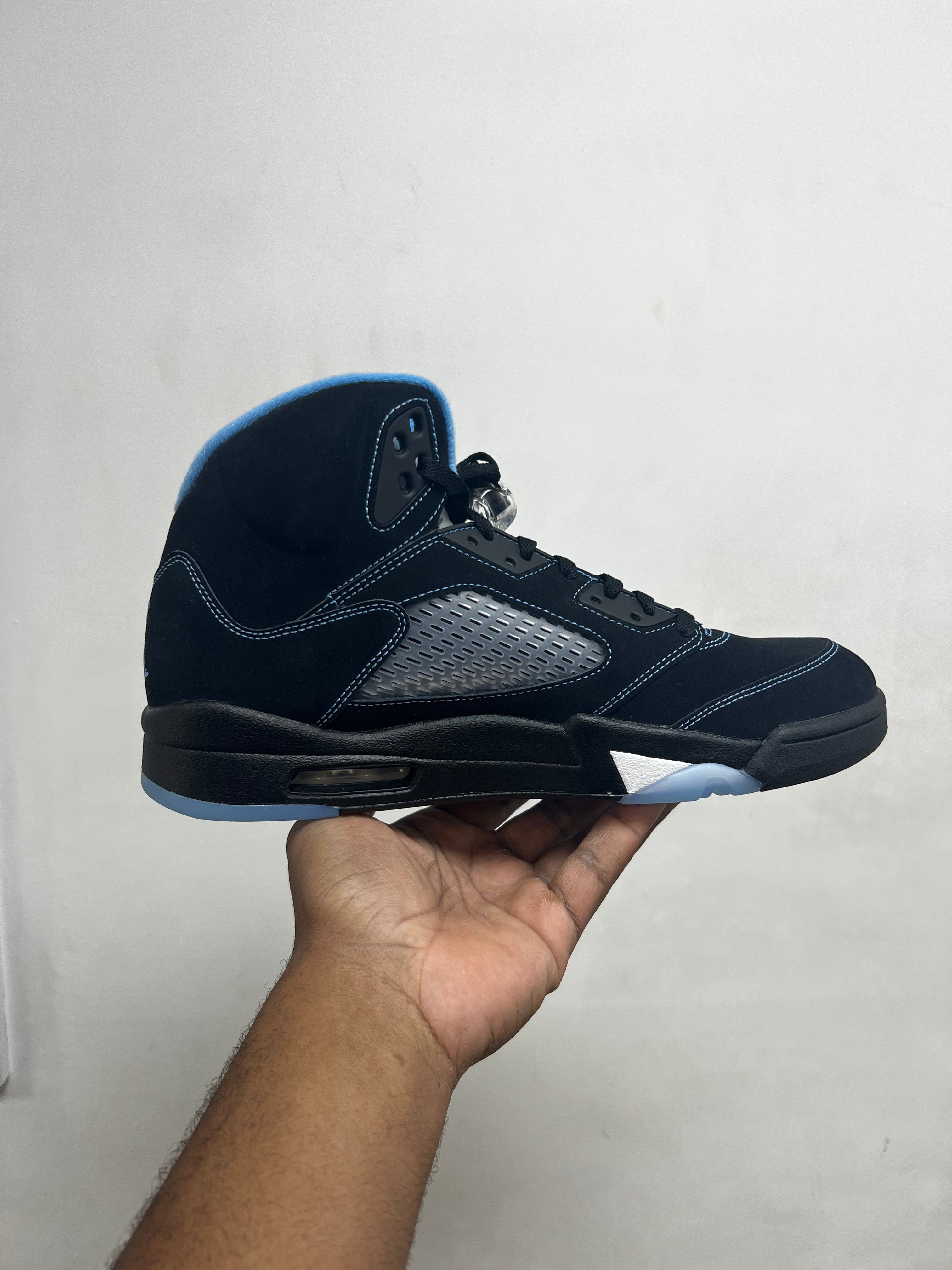 Jordan 5 Black University Blue Sneakers