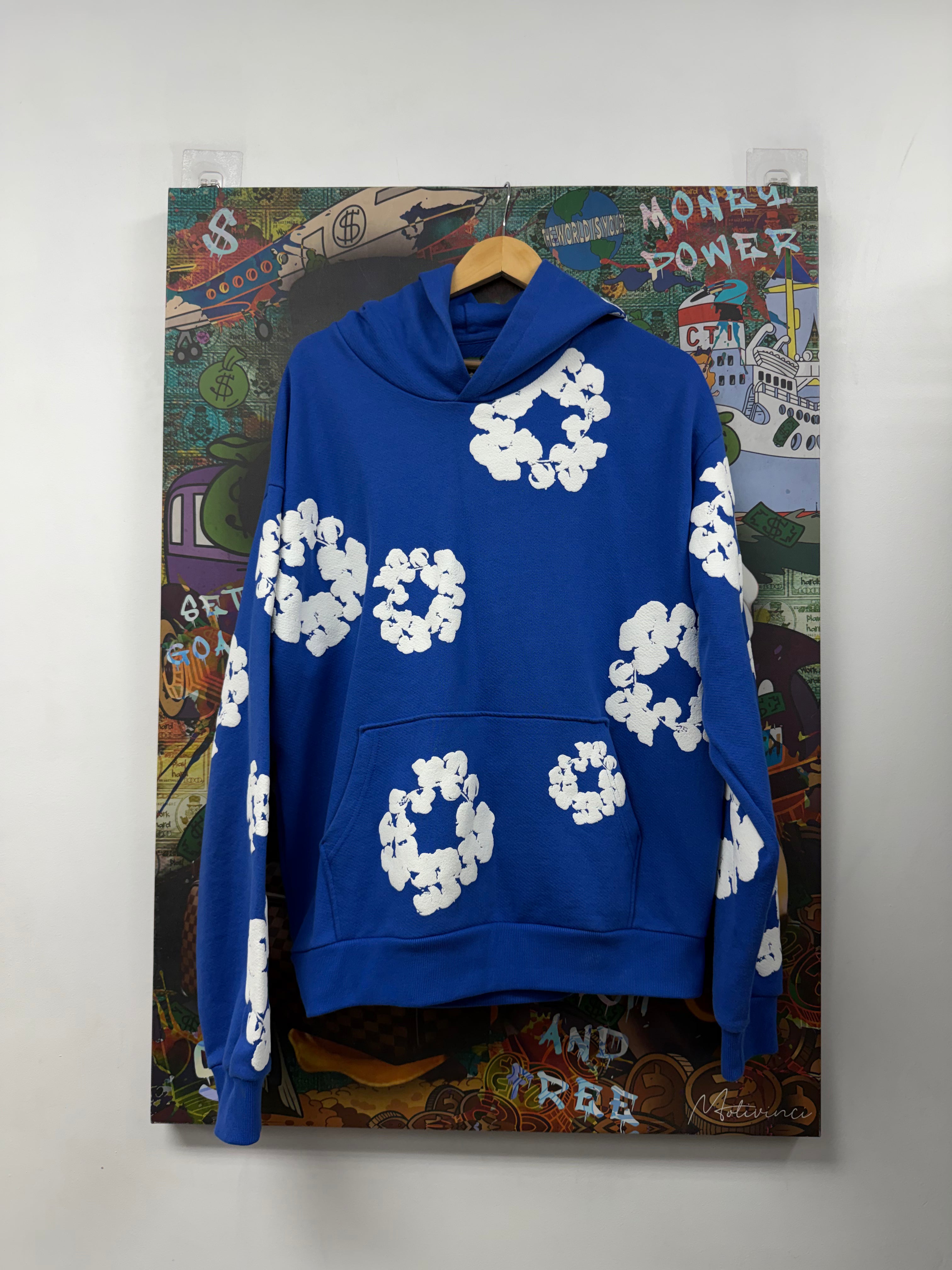 Denim Tears Blue Cotton Wreath Hoodie
