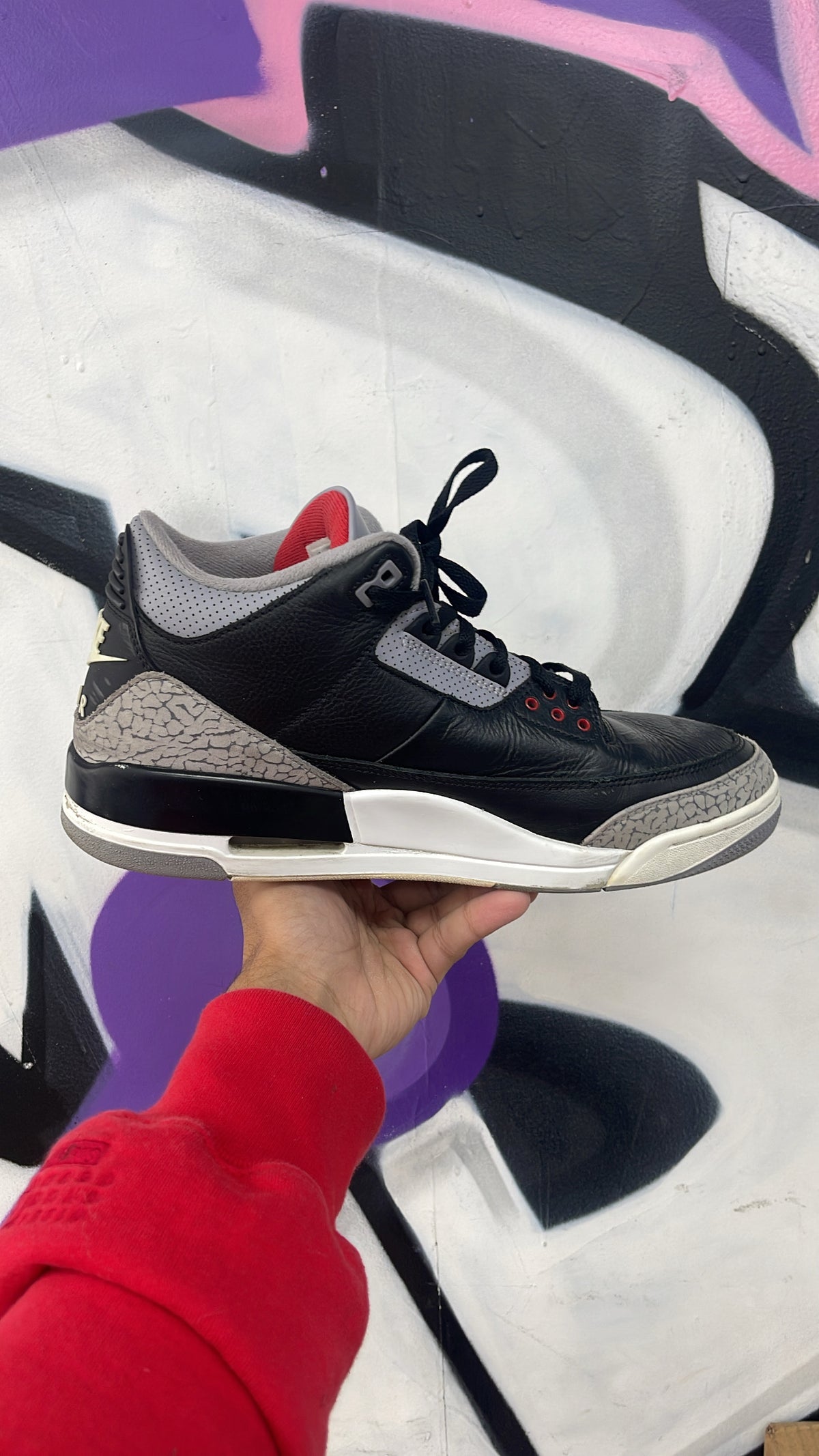 Jordan 3 Black Cement Sneakers