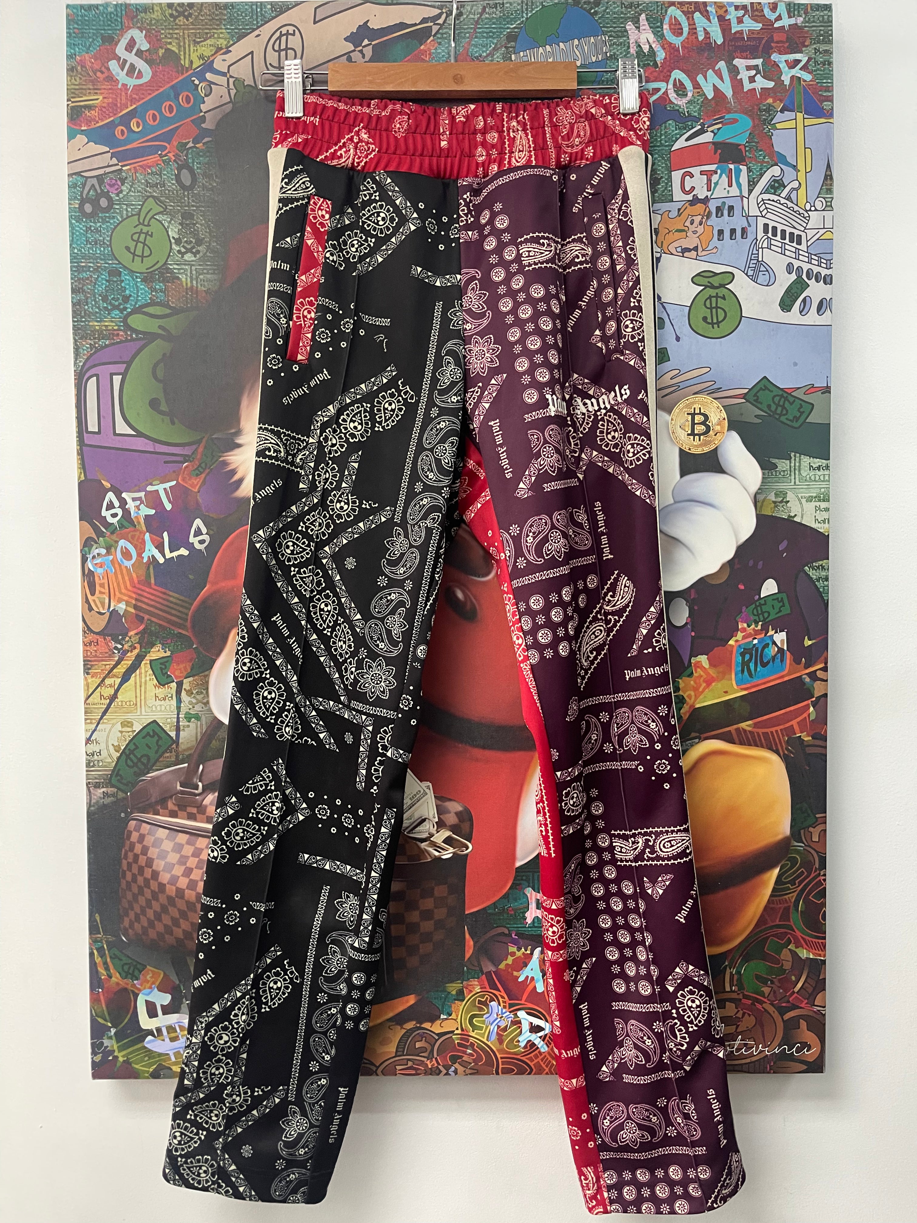 Palm Angels Black Multi Paisley Track Pants