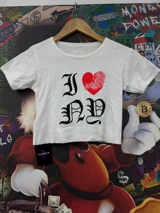 Chrome Hearts I Love Cropped Tee New OSFM N/A