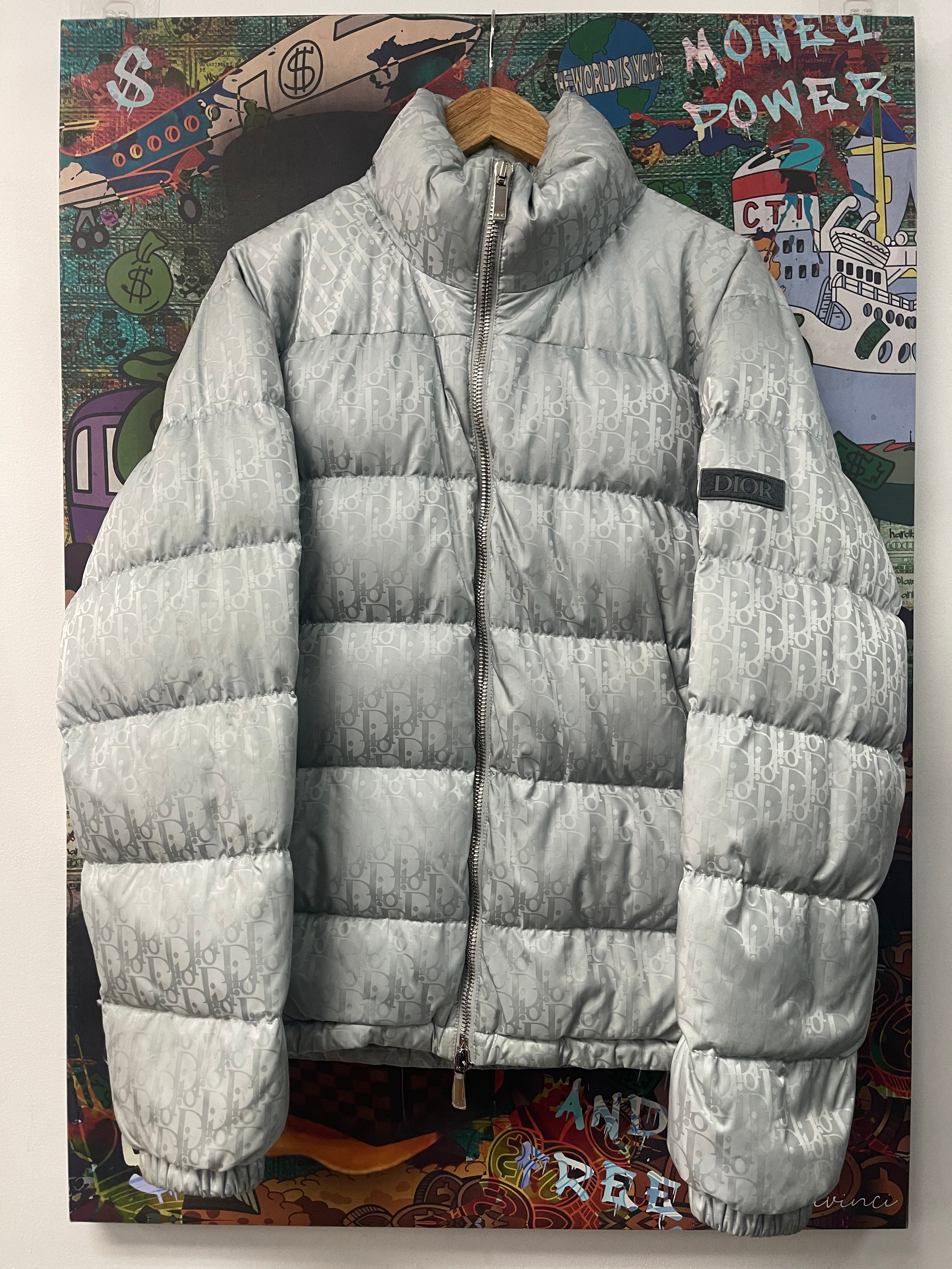 Dior Silver Oblique Puffer Jacket