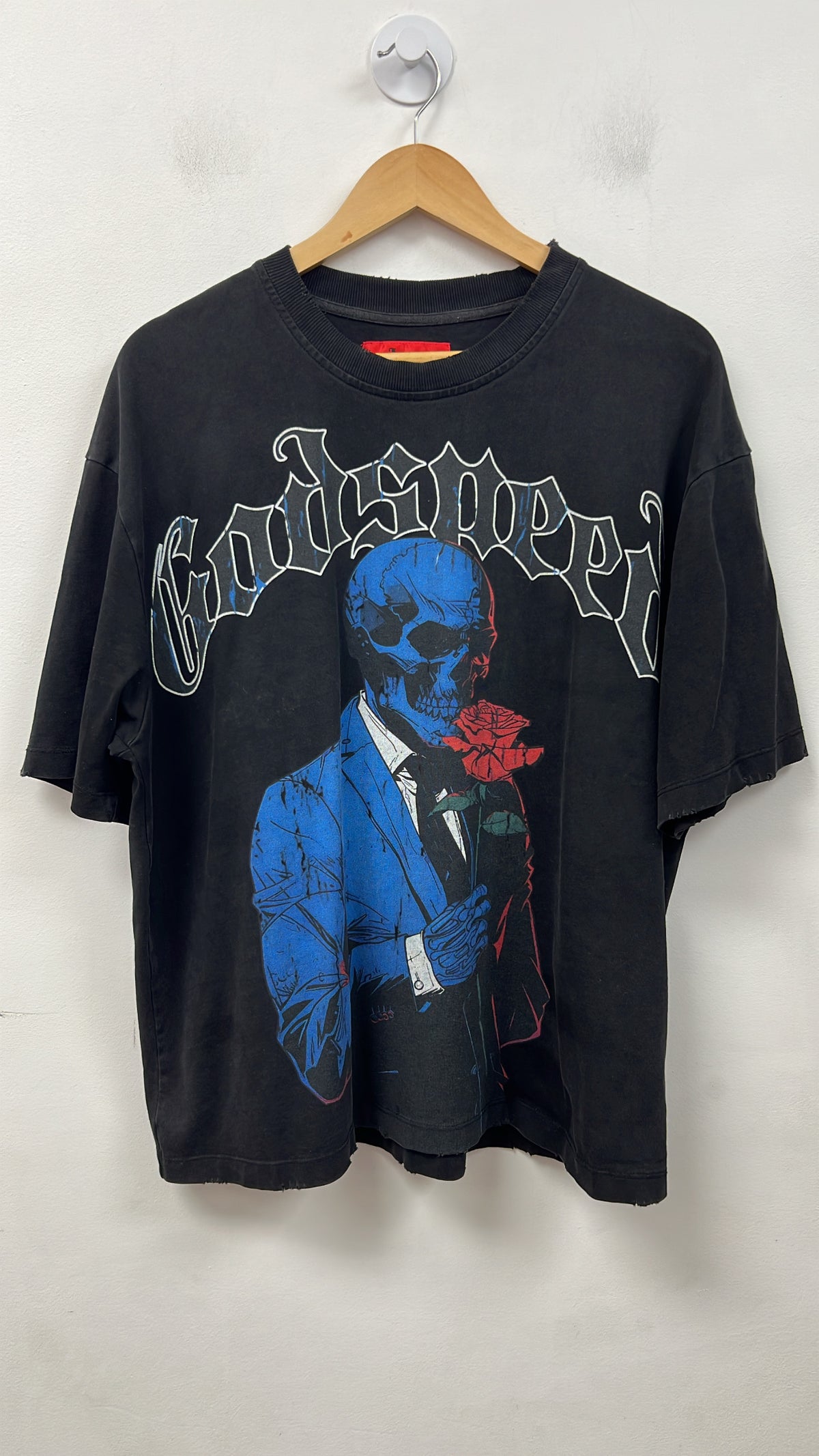 Godspeed Skeleton Rose Black Tee