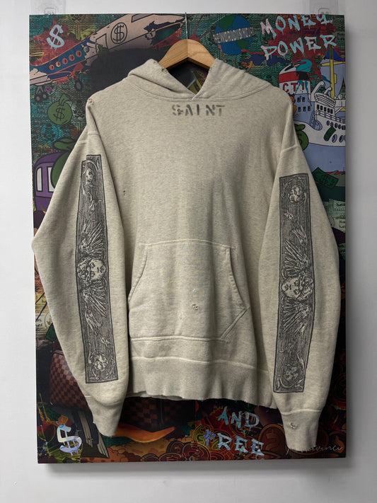 Saint Michael Denim Tears Distressed Hoodie