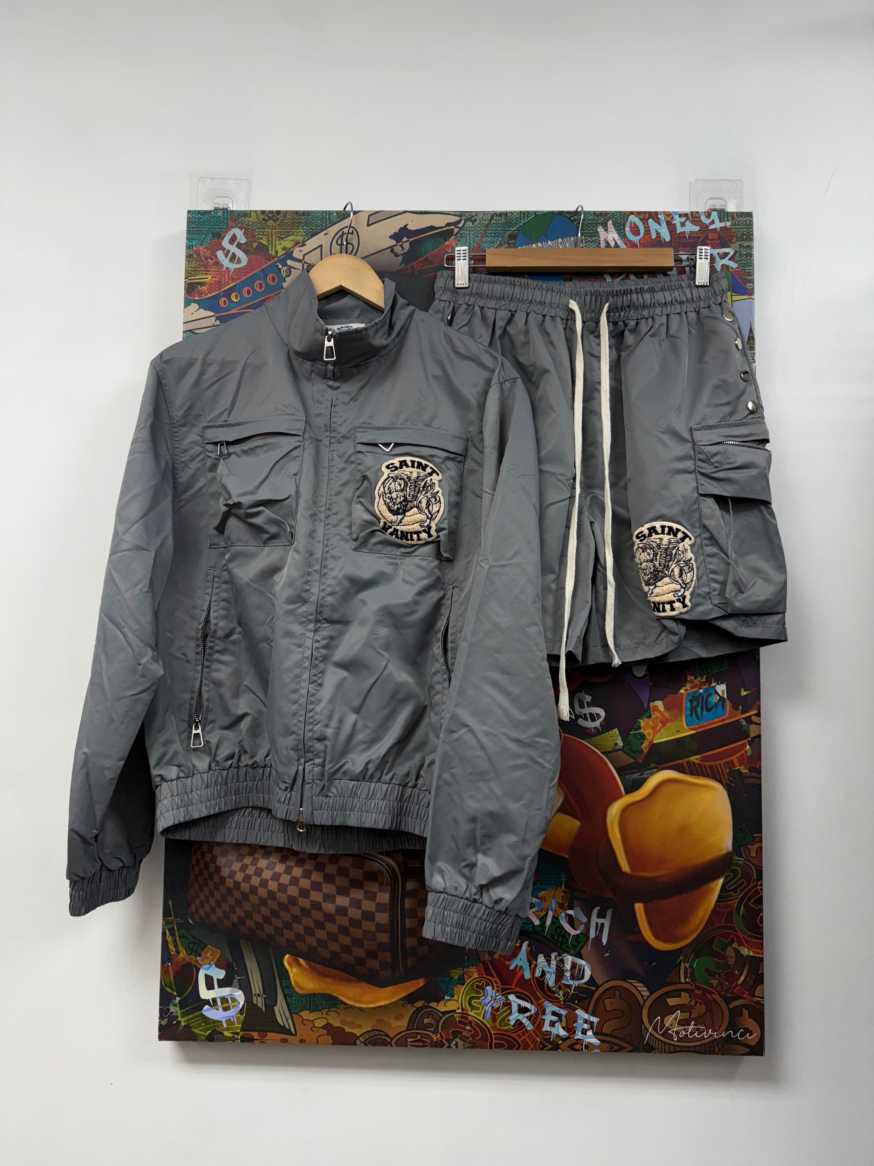 Saint Vanity Grey Nylon Cargo Set