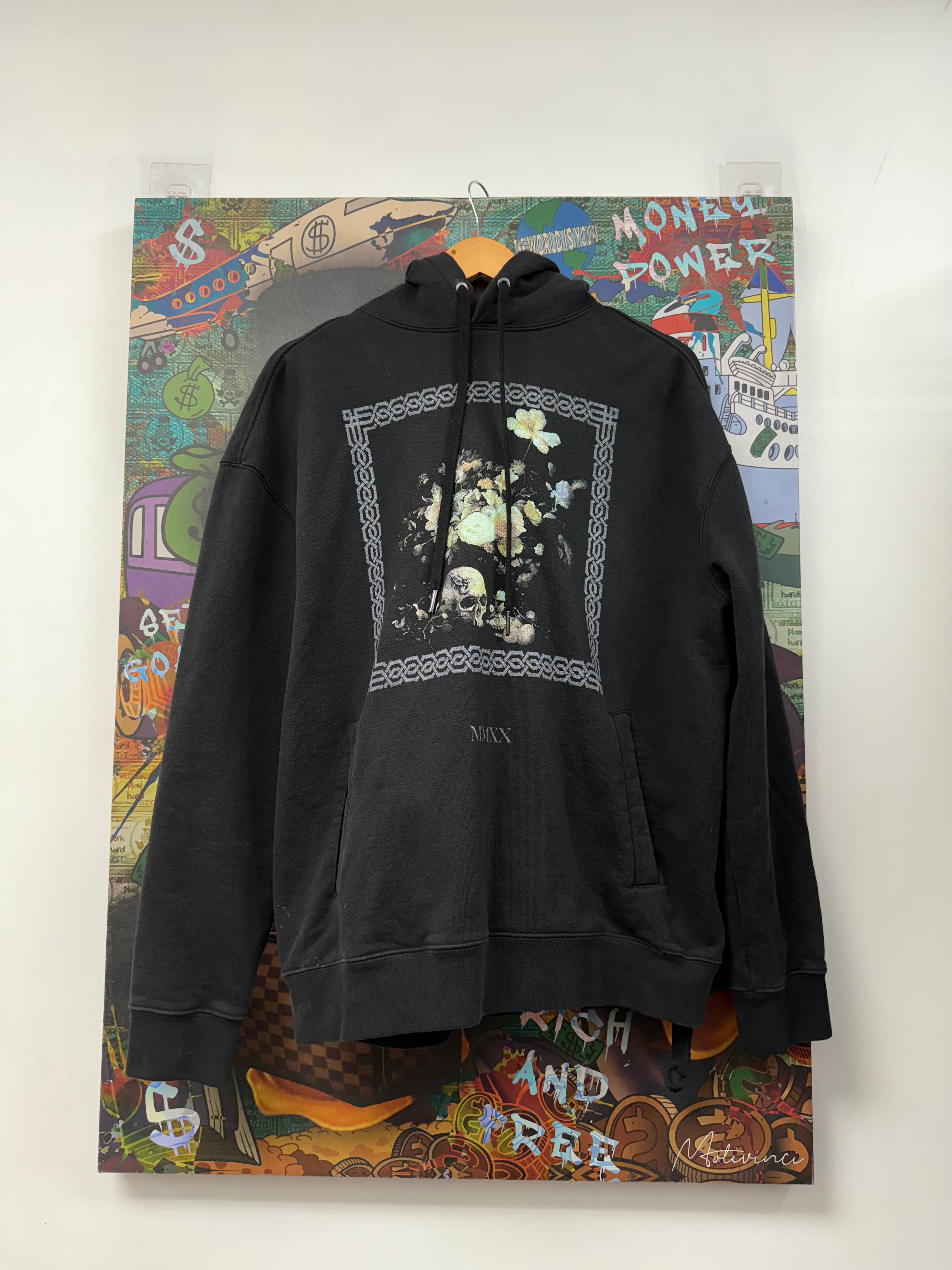 Ksubi Black Floral Skull Hoodie