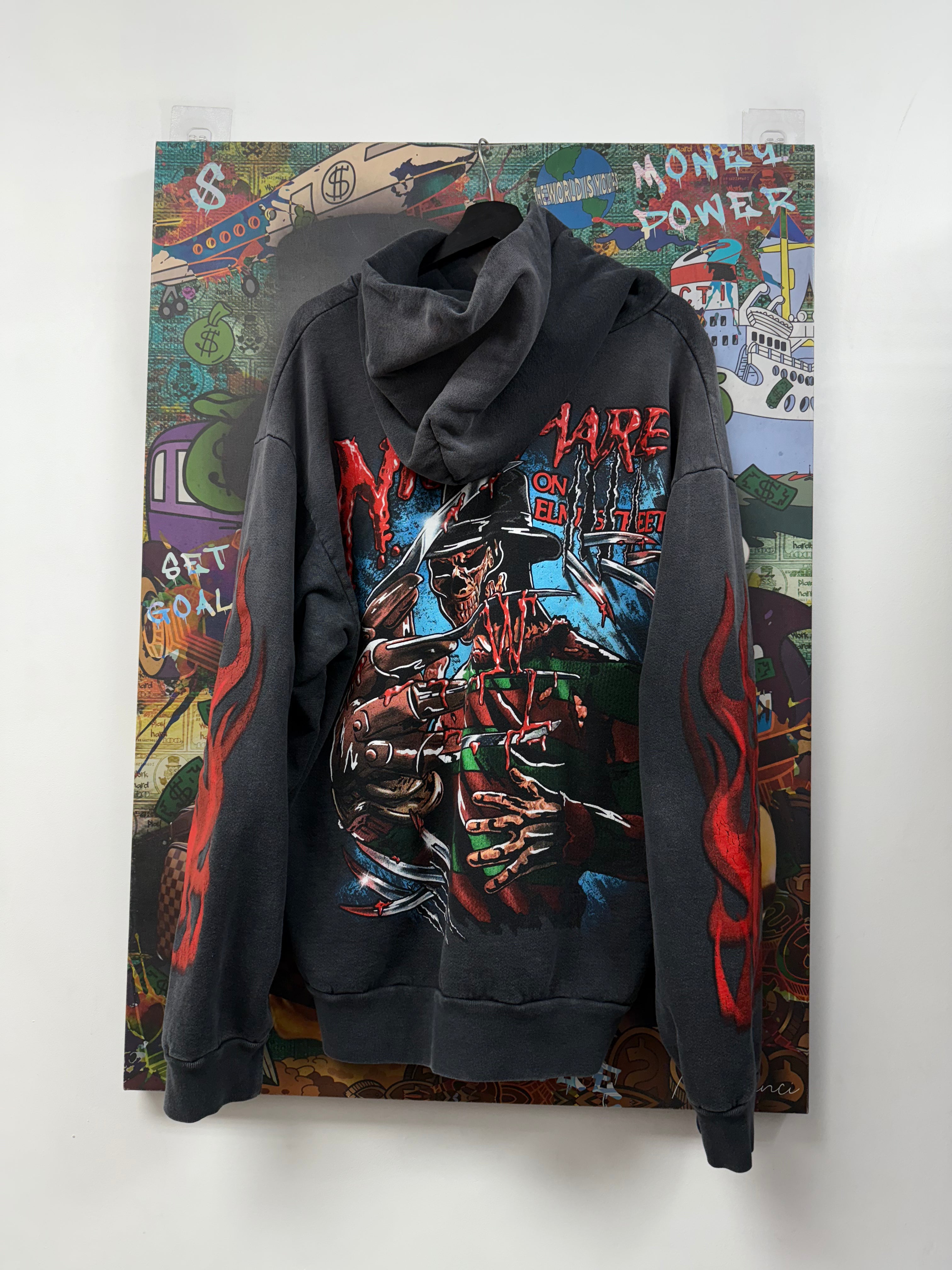 Warren Lotas Black Red Elm Street Hoodie