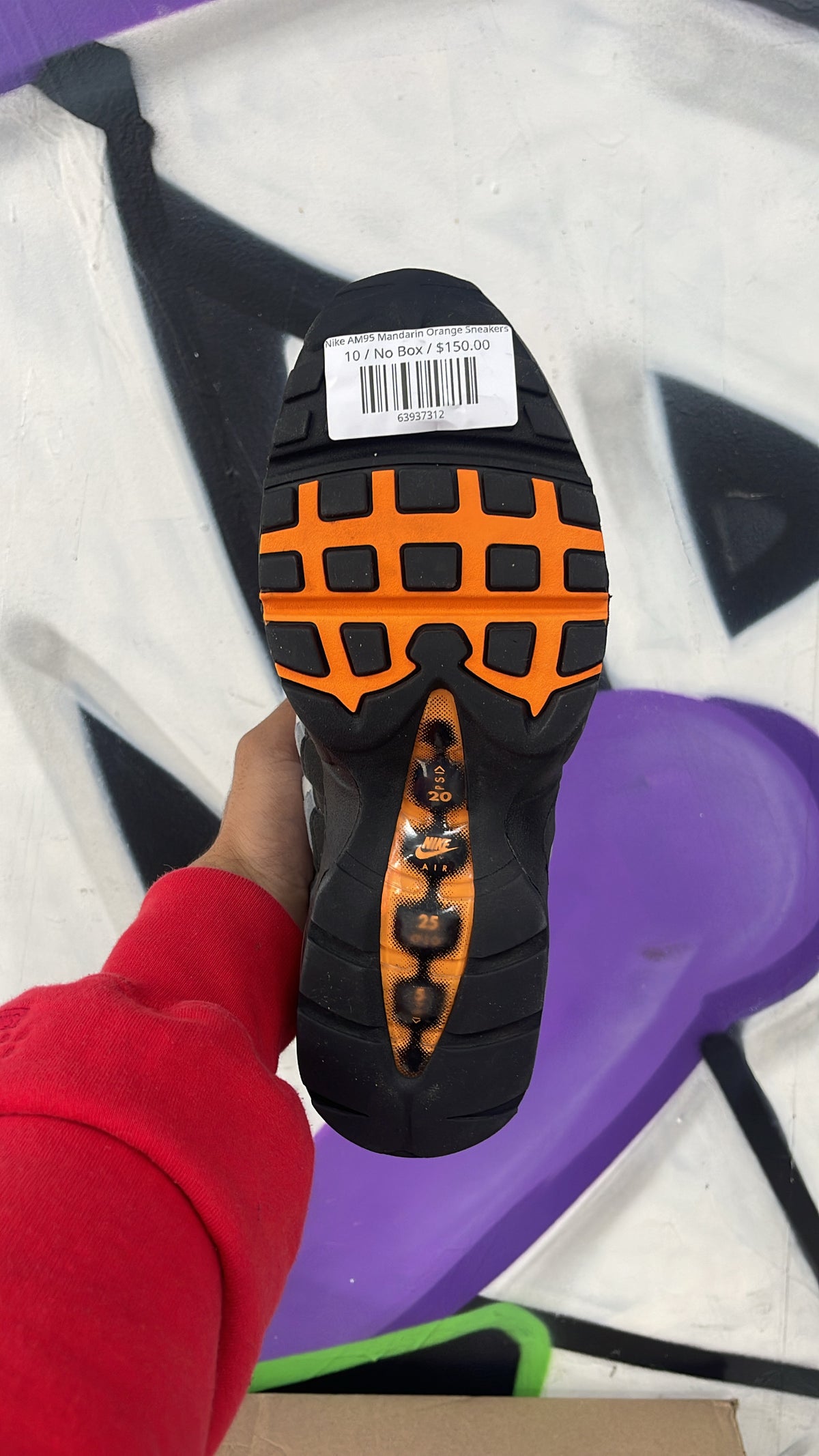 Nike AM95 Mandarin Orange Sneakers