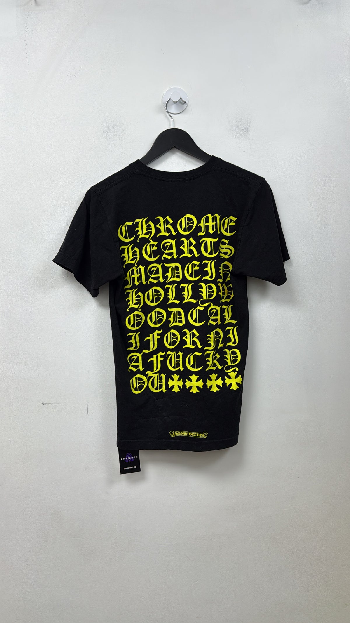 Chrome  Hearts Black Yellow Eye Chart Tee