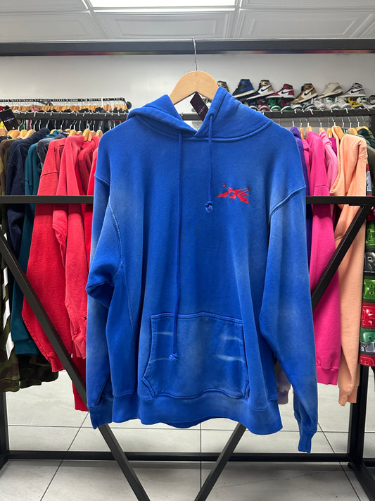 Hellstar Sport Logo Hoodie Blue Red Used Small N/A