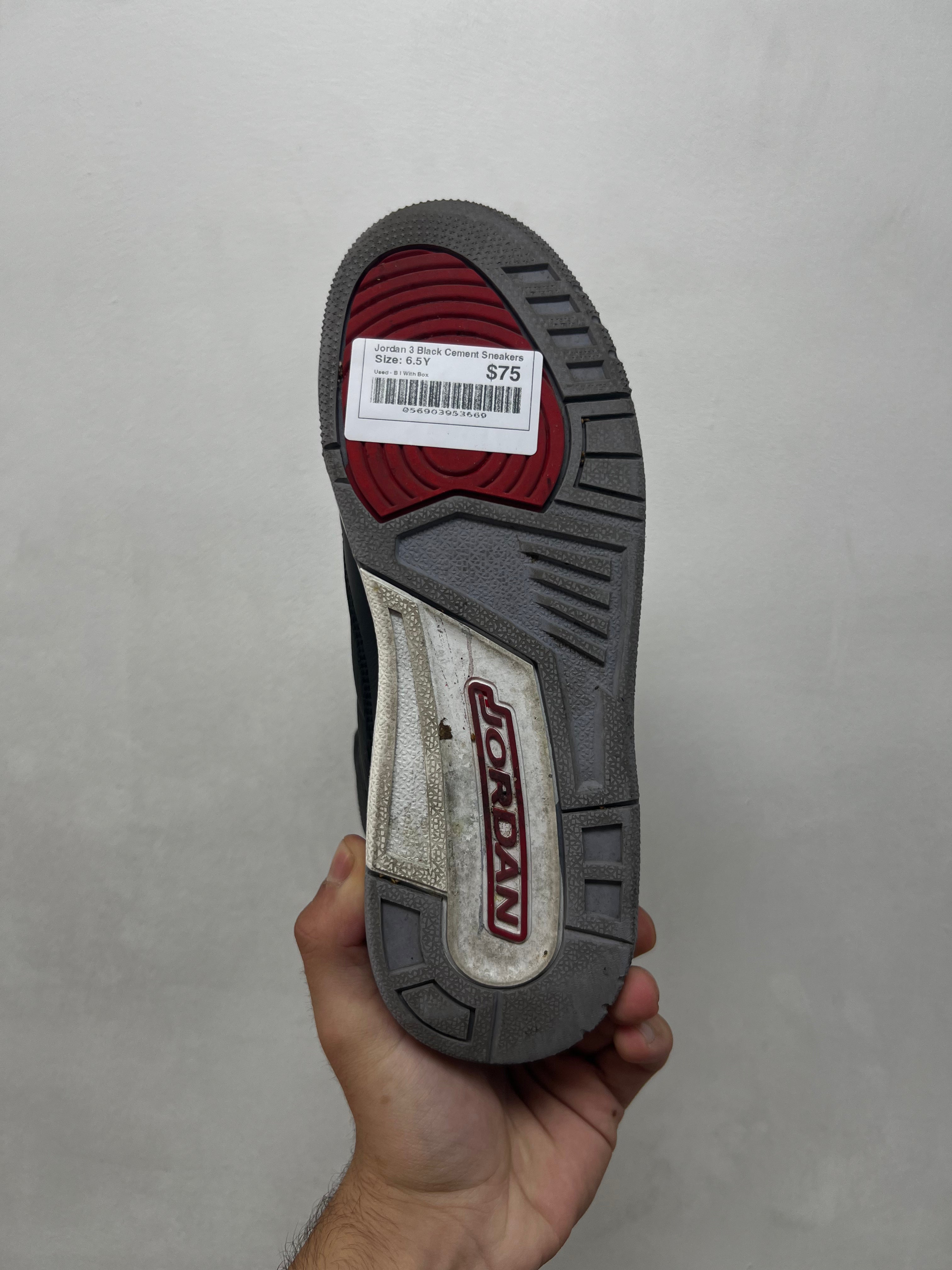Jordan 3 Black Cement Sneakers