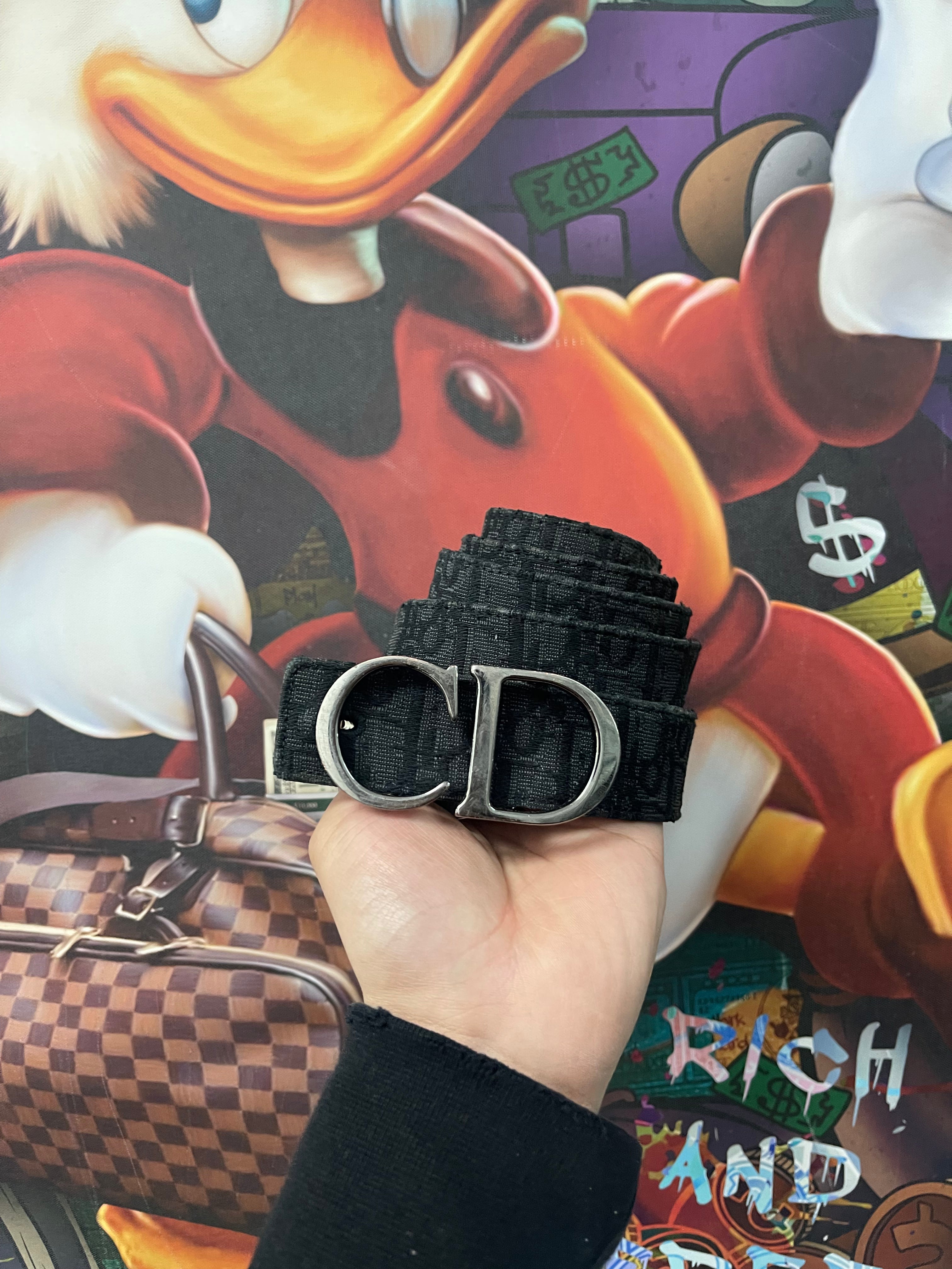 Dior Black Oblique CD Logo (Flawed) Belt