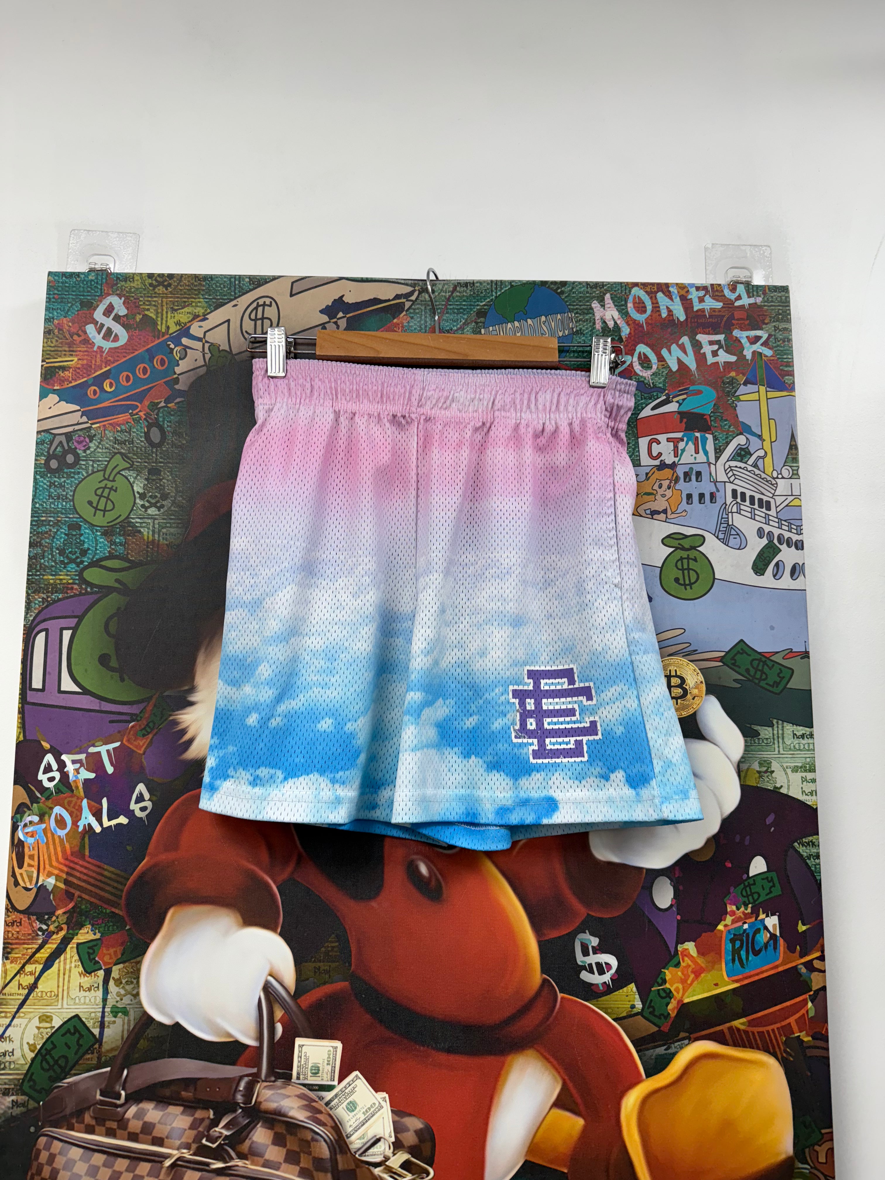 Eric Emanuel Cotton Candy Tie Dye Shorts