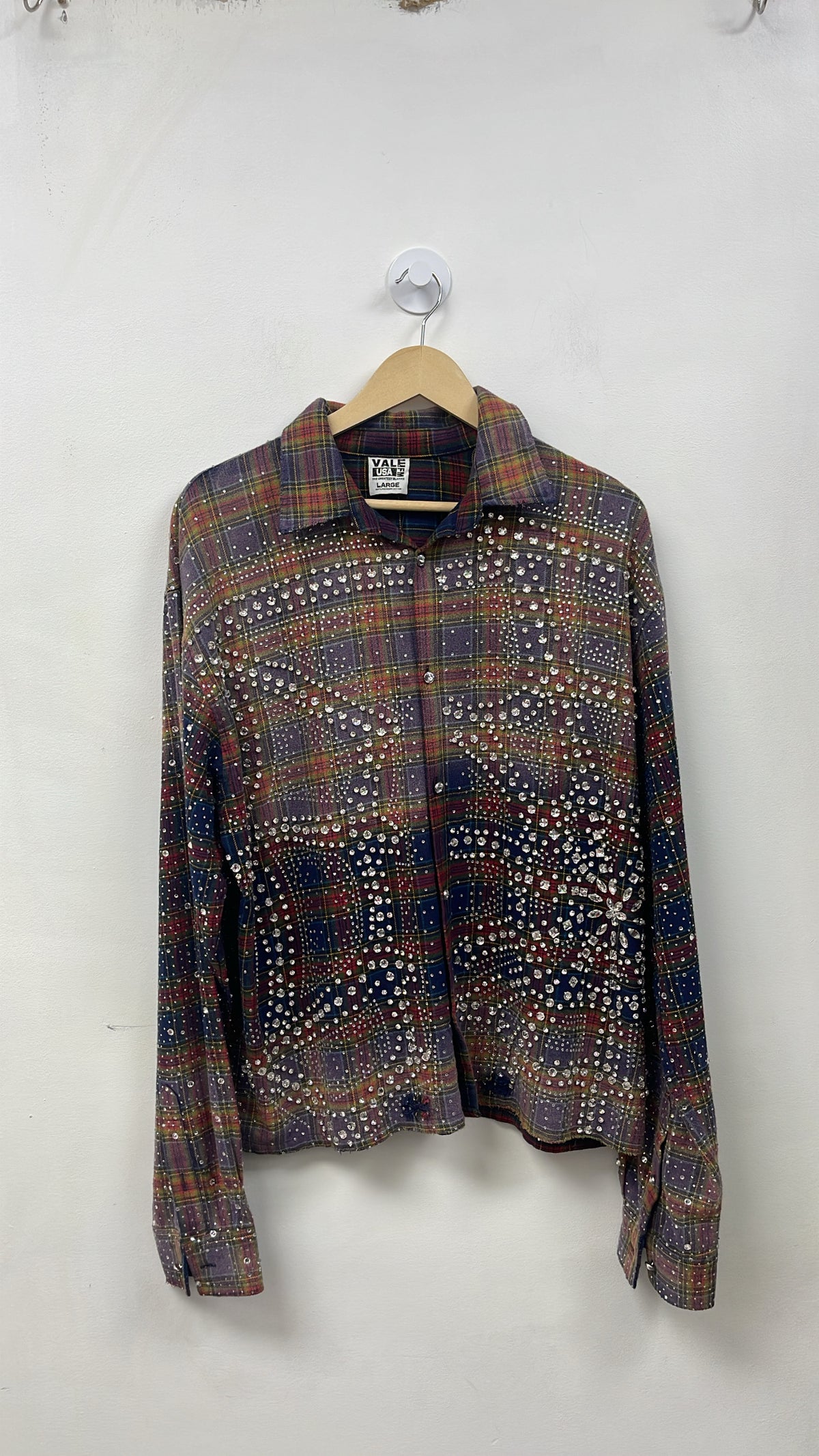Vale Web Rhinestone Flannel