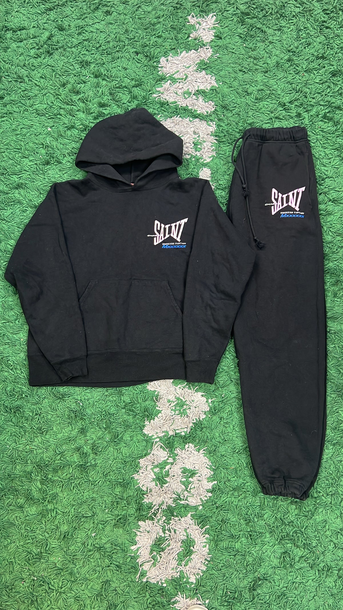 Saint Michael Black Pink Smokers Fantasy Sweatsuit