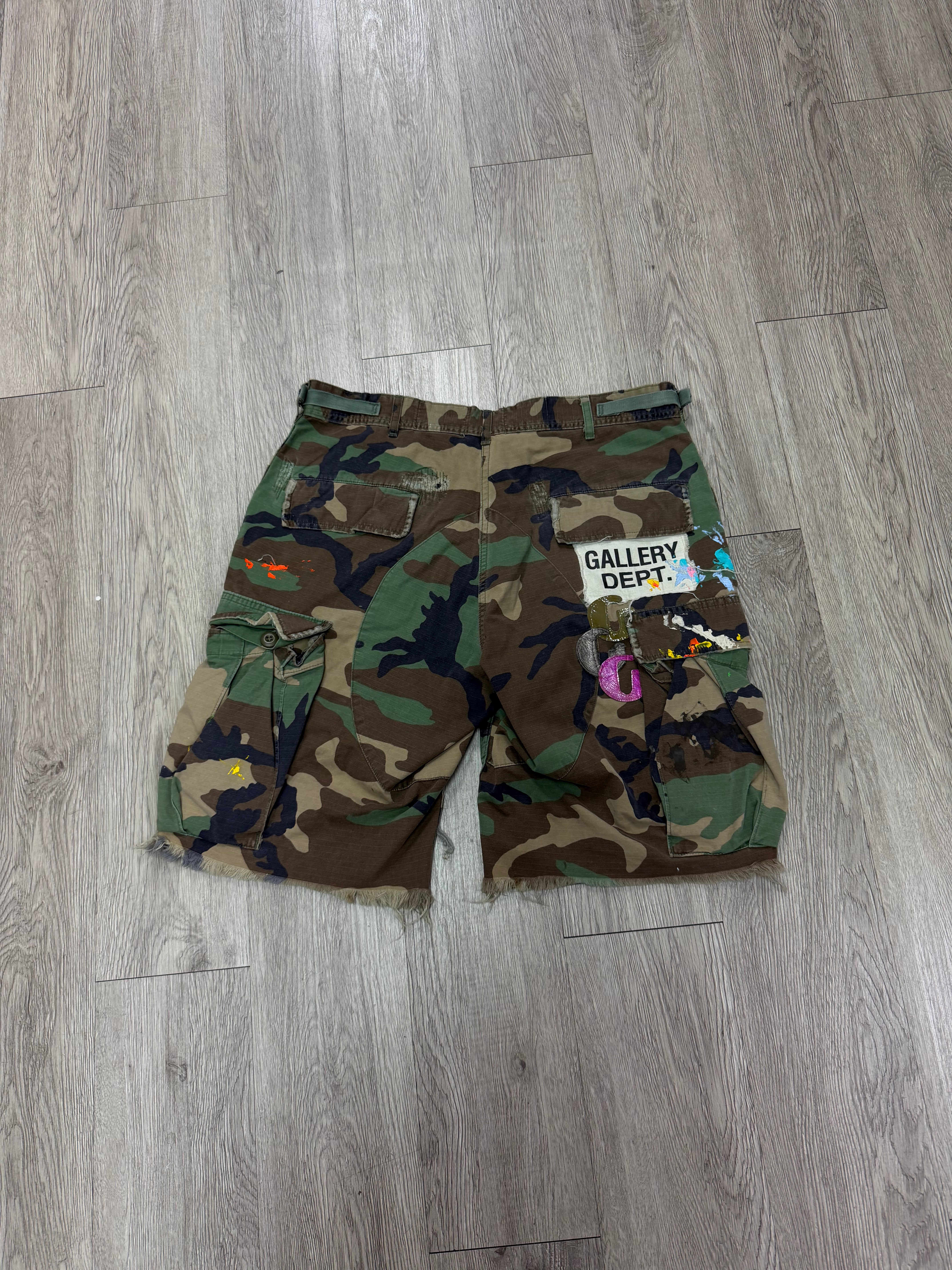 Gallery Dept Camo Cargo G Patch Shorts