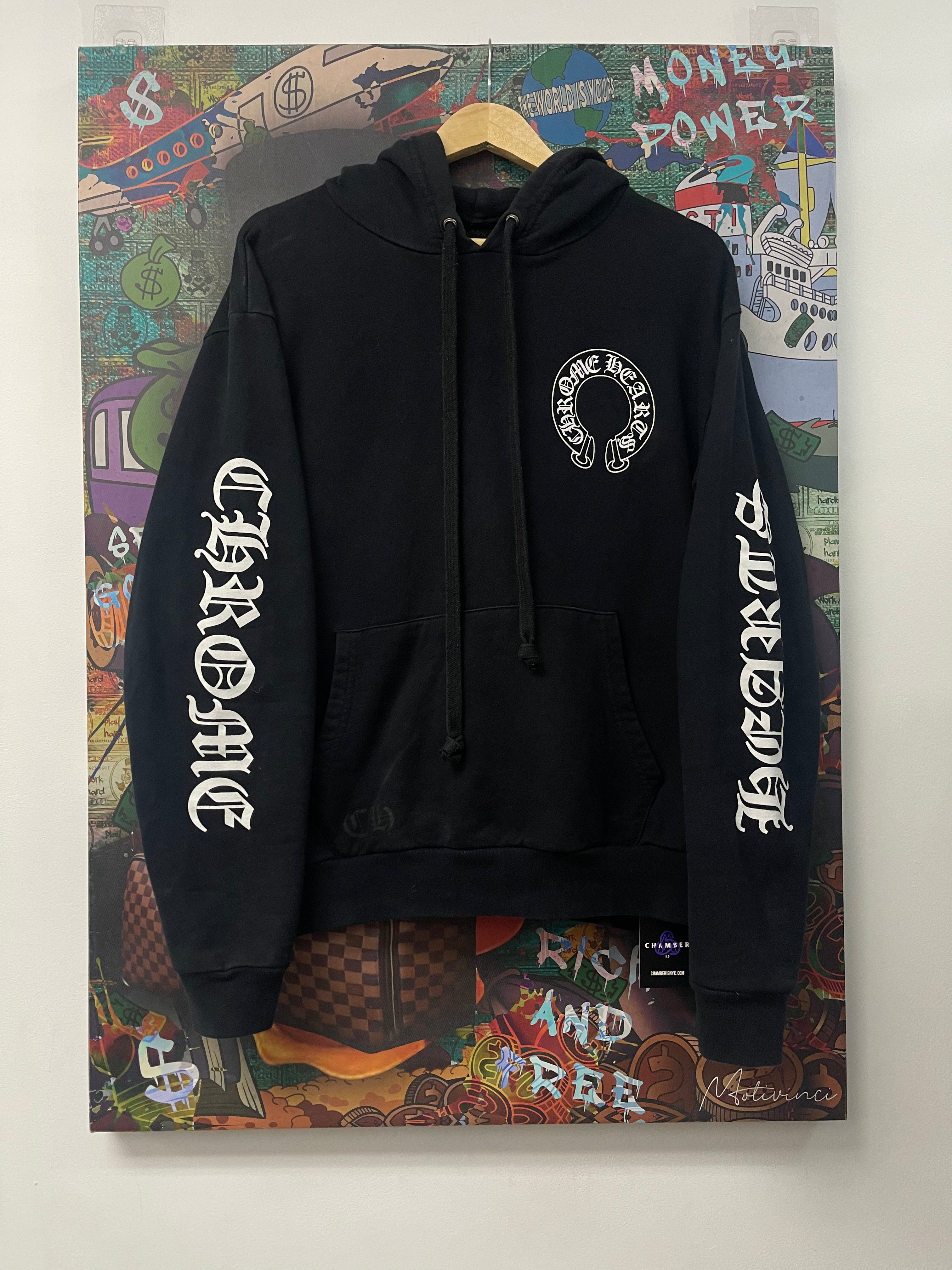Chrome Hearts Black Horseshoe Chomper Hoodie