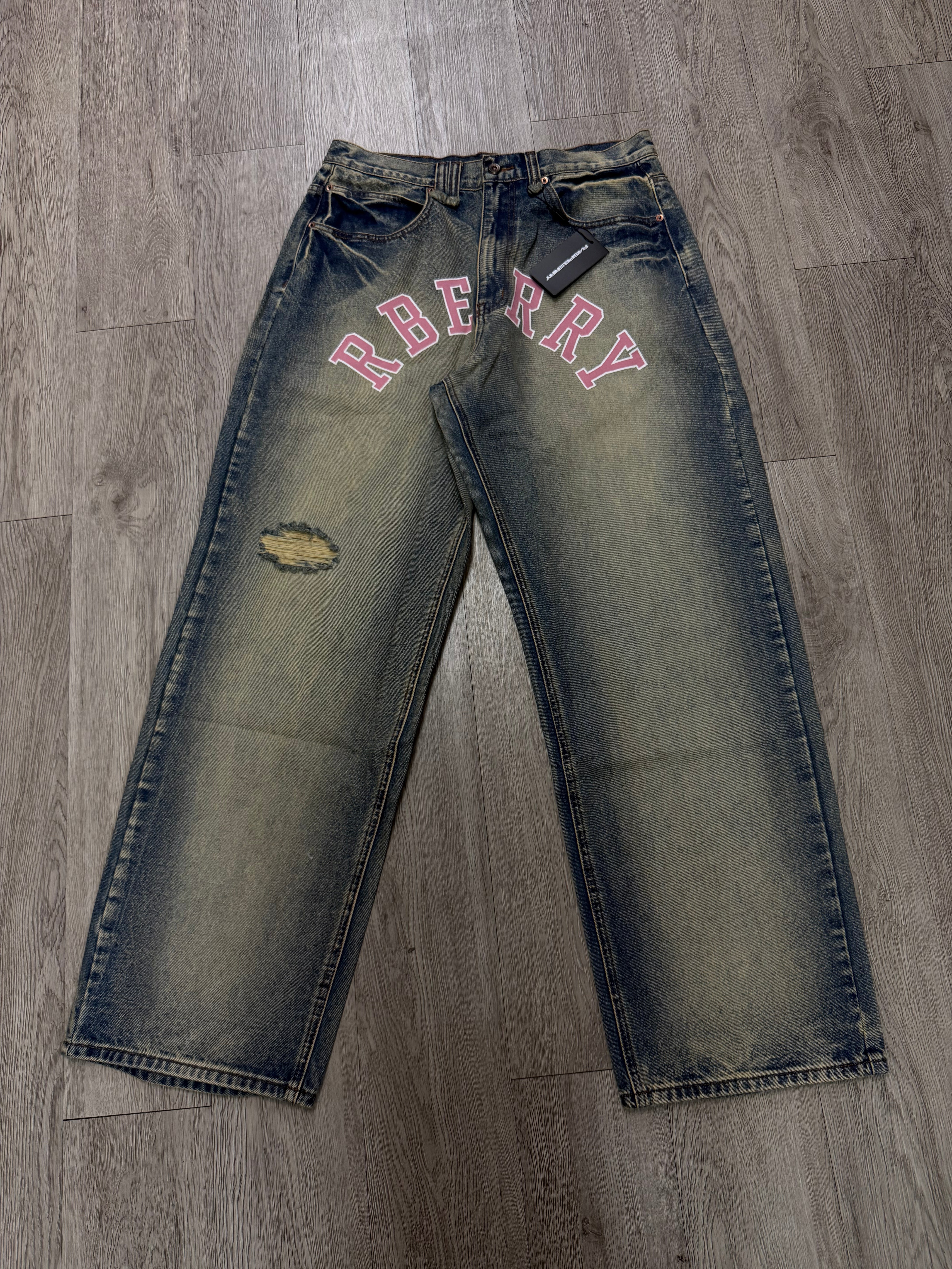 GV Gallery Washed Indigo Pink Jeans