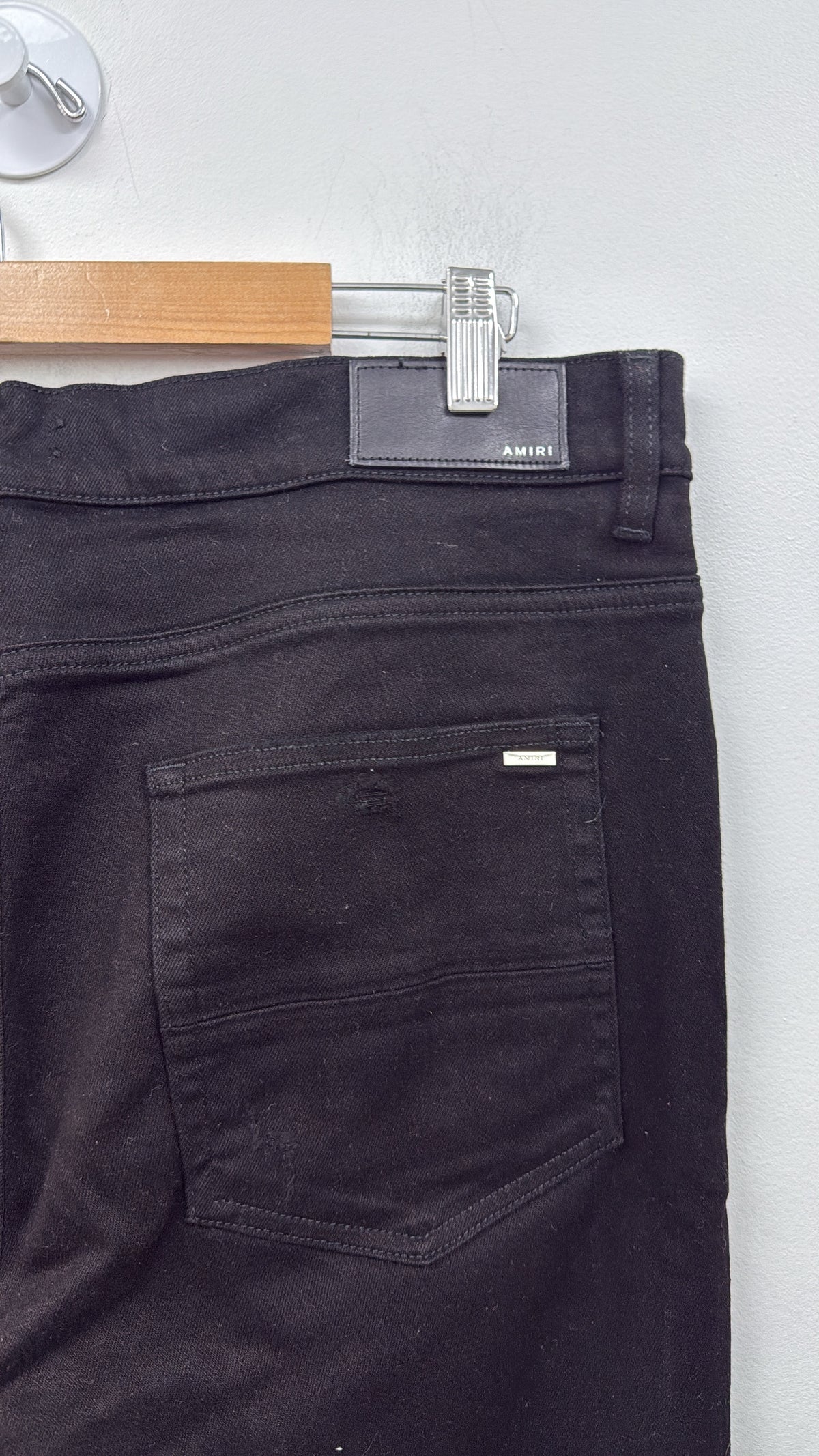 Amiri Black Broken Thrasher Jeans