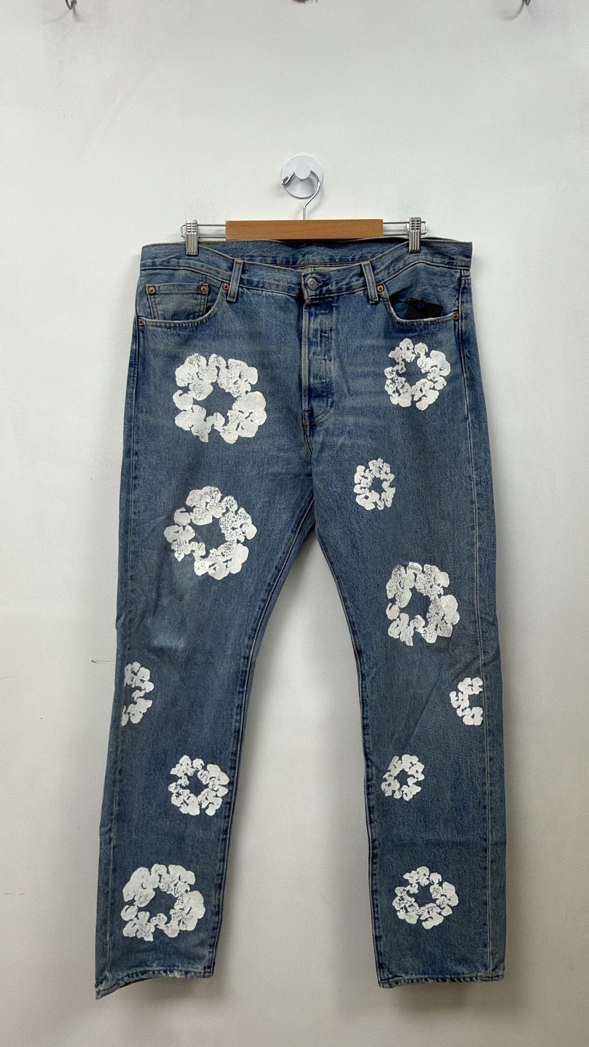 Denim Tears Light Wash Cotton Wreath Jeans