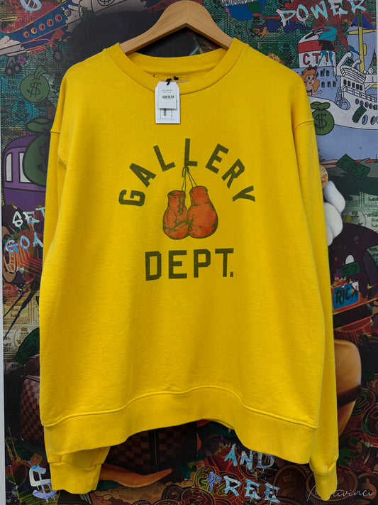 gallery Dept Crewneck Yellow Boxer Large New